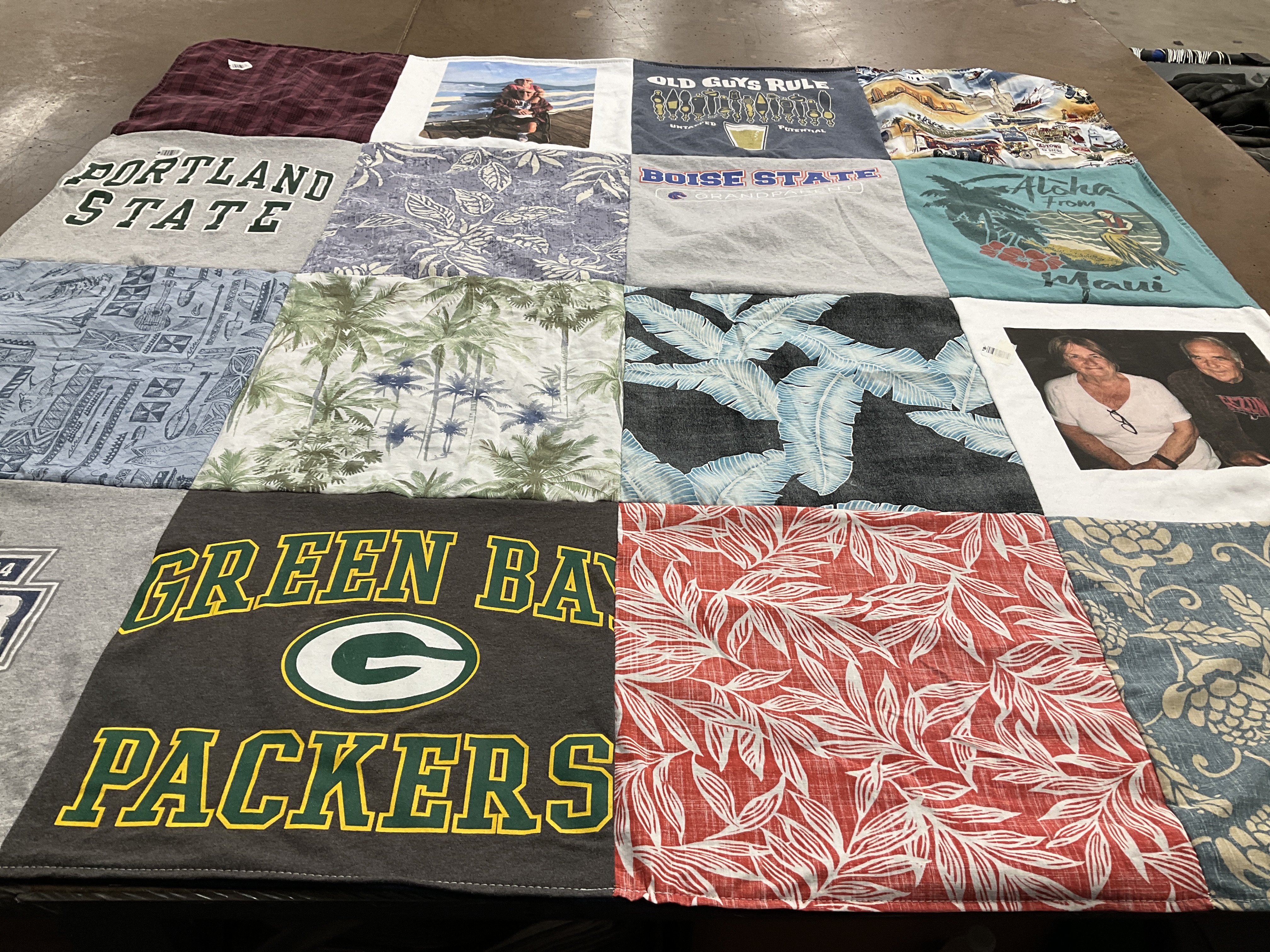 T-shirt quilt featuring green bay packers by Samantha from CA