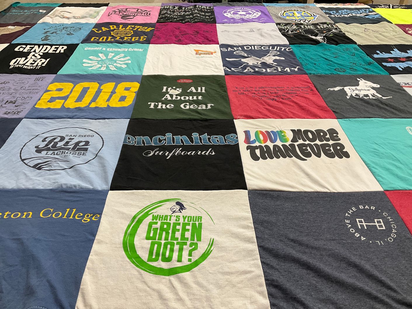T-shirt quilt featuring rip lacrosse, san diego lacrosse by Sam from MI