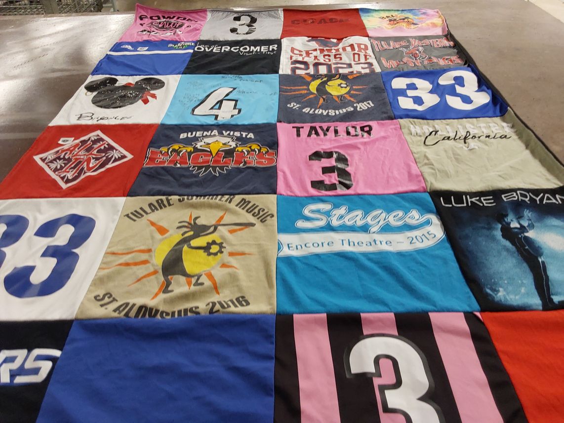 T-shirt quilt featuring eagles by Malia from CA