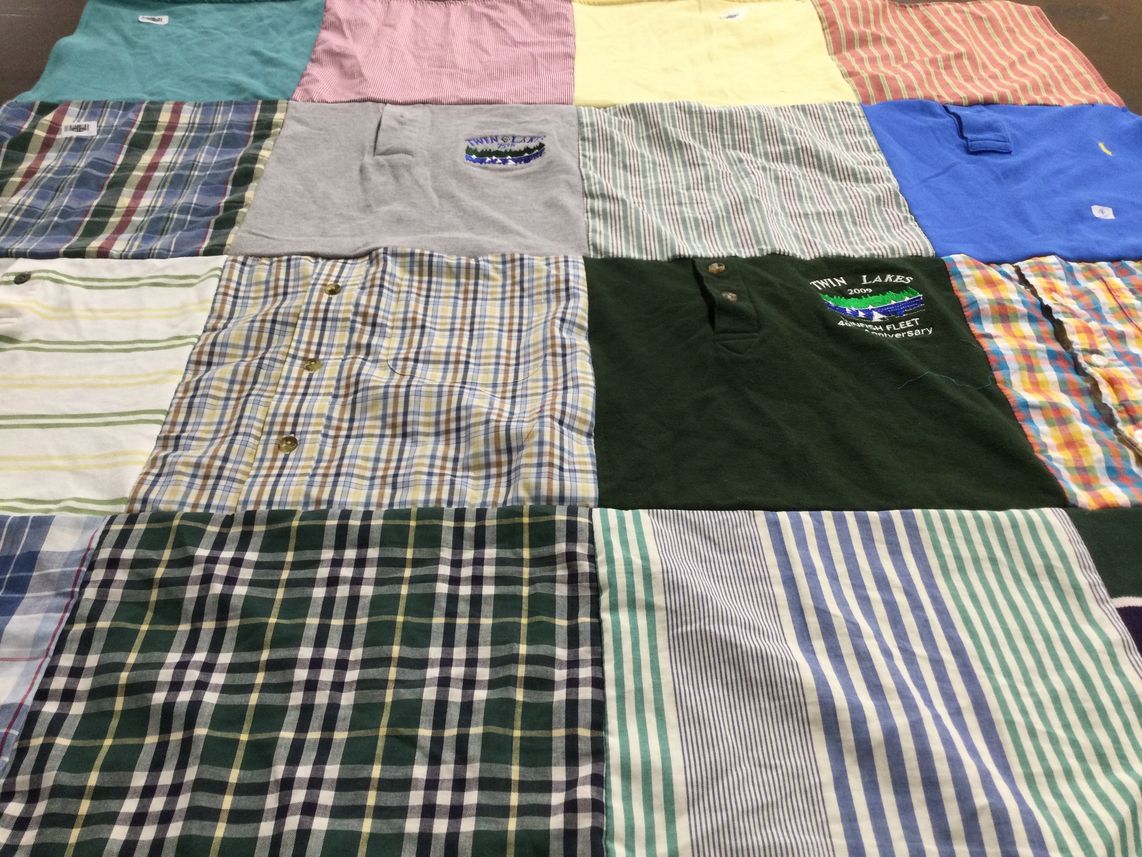 T-shirt quilt with sewing, quilting themes by Kate from PA
