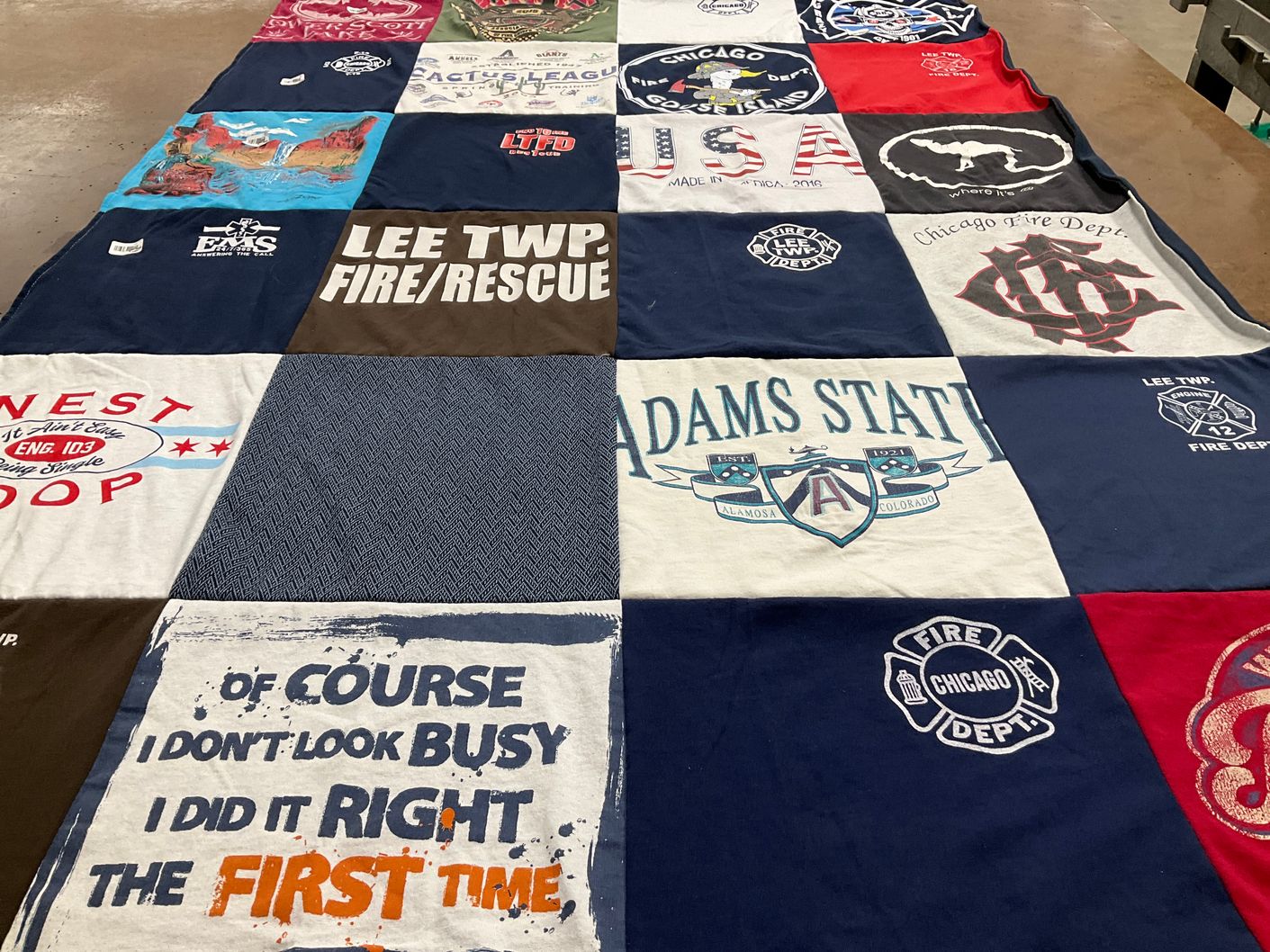 T-shirt quilt from adams state university by MAUREEN from AZ