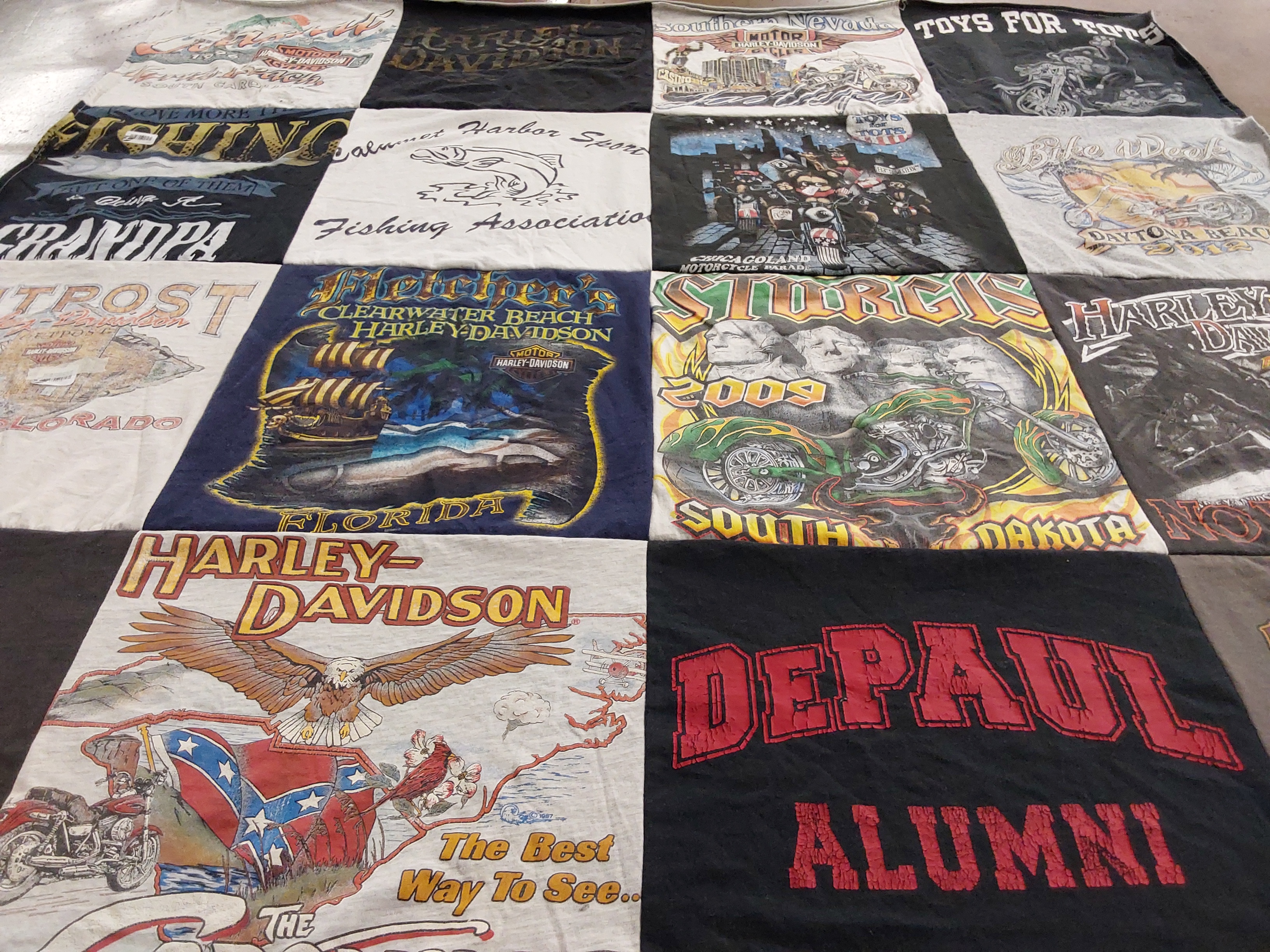T-shirt quilt from depaul university by Jeremy from IL