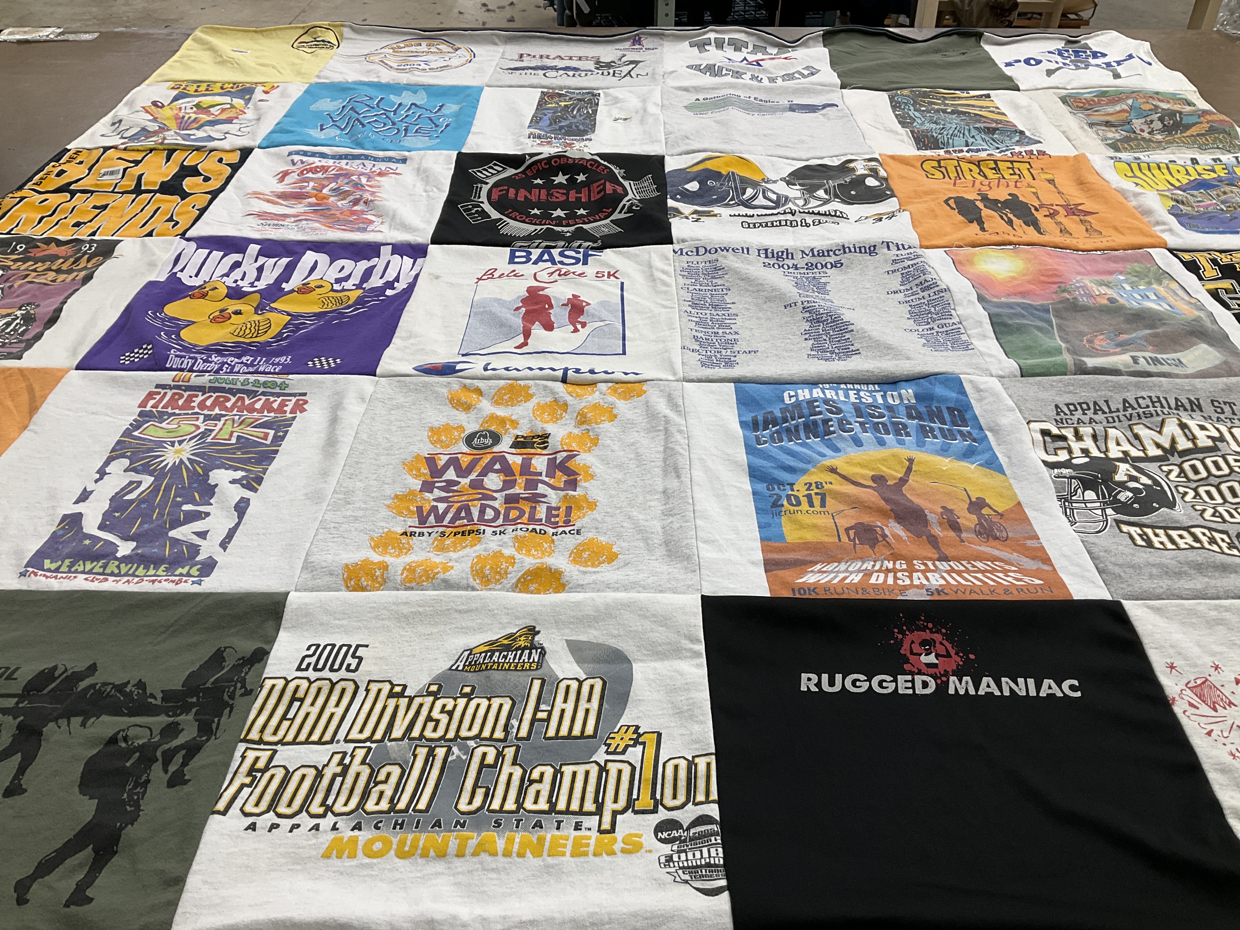 T-shirt quilt from appalachian state university by Charity from NC