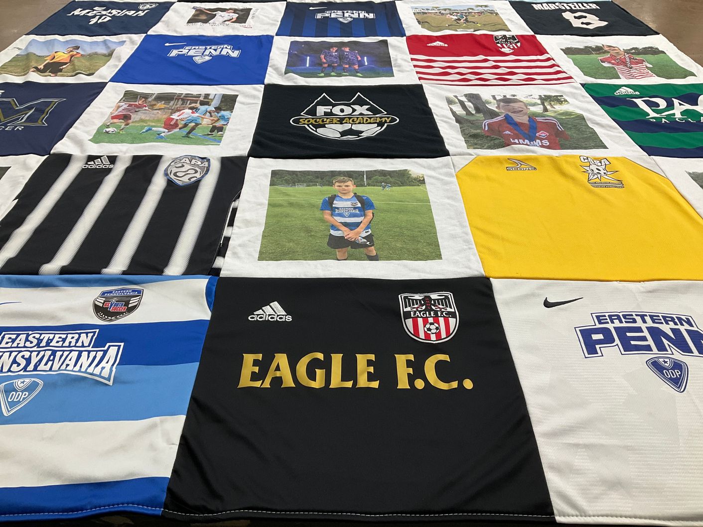 T-shirt quilt featuring eagle f.c. by Sharon from PA