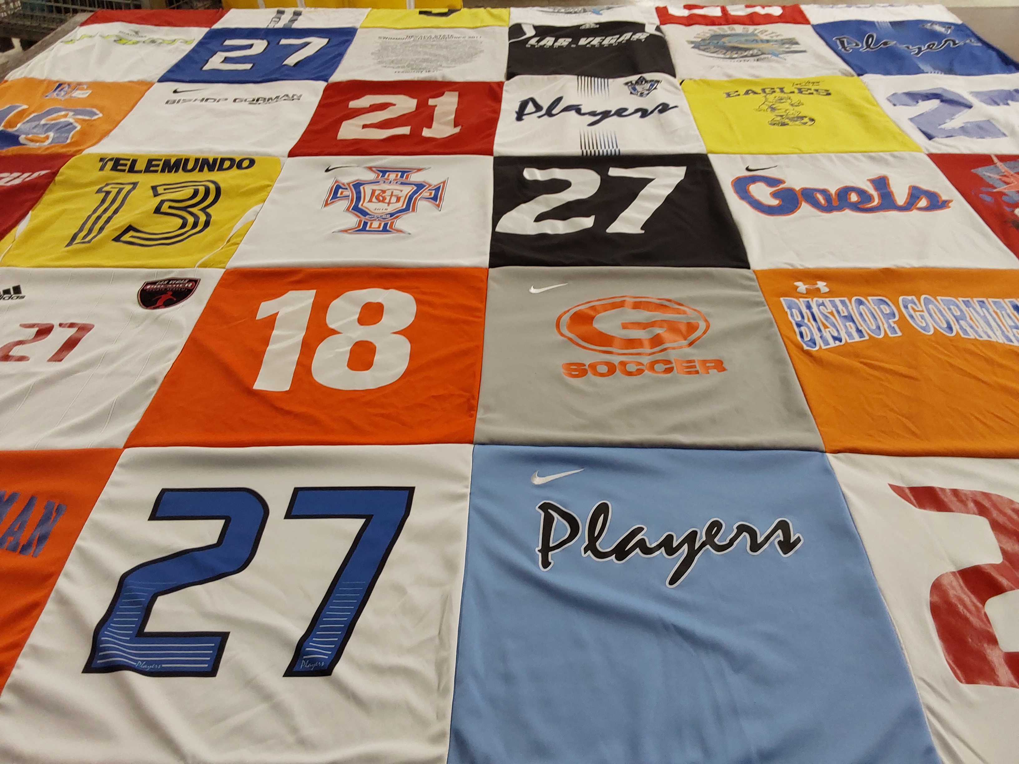 T-shirt quilt from bishop gorman high school by Shaun from NV