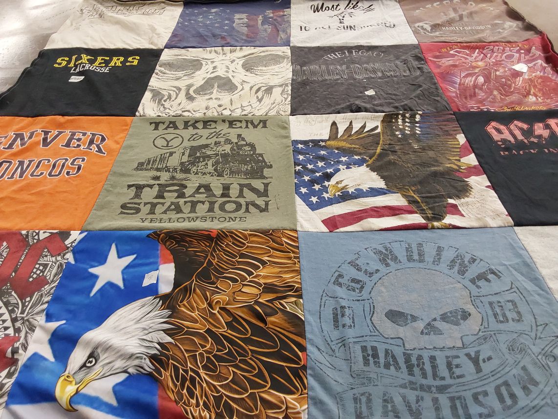 T-shirt quilt featuring denver broncos by Jordan from TN
