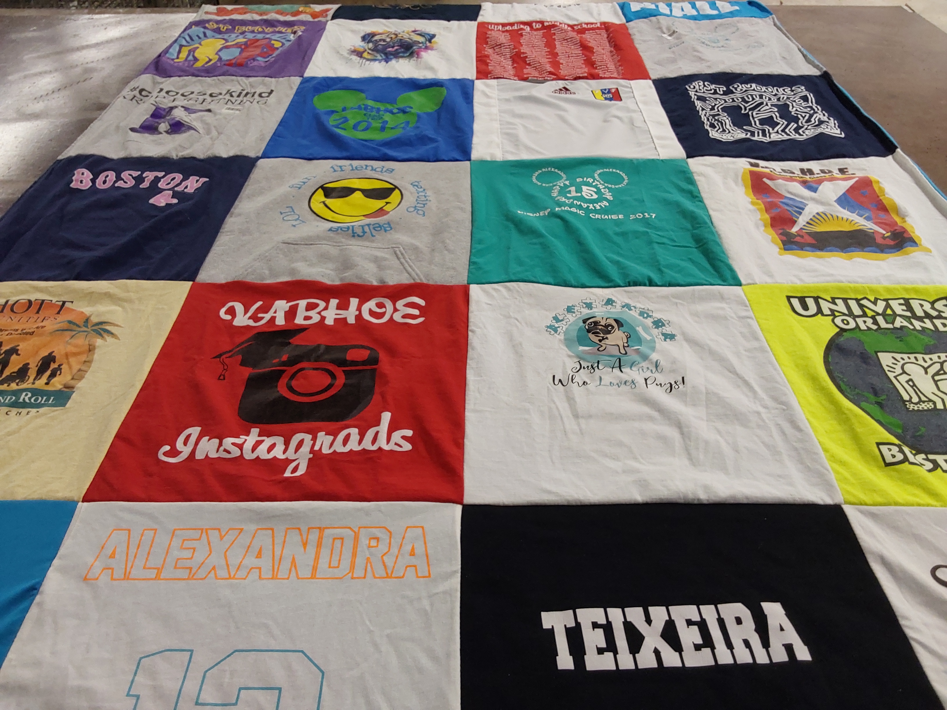 T-shirt quilt from university of orlando by Angie from FL