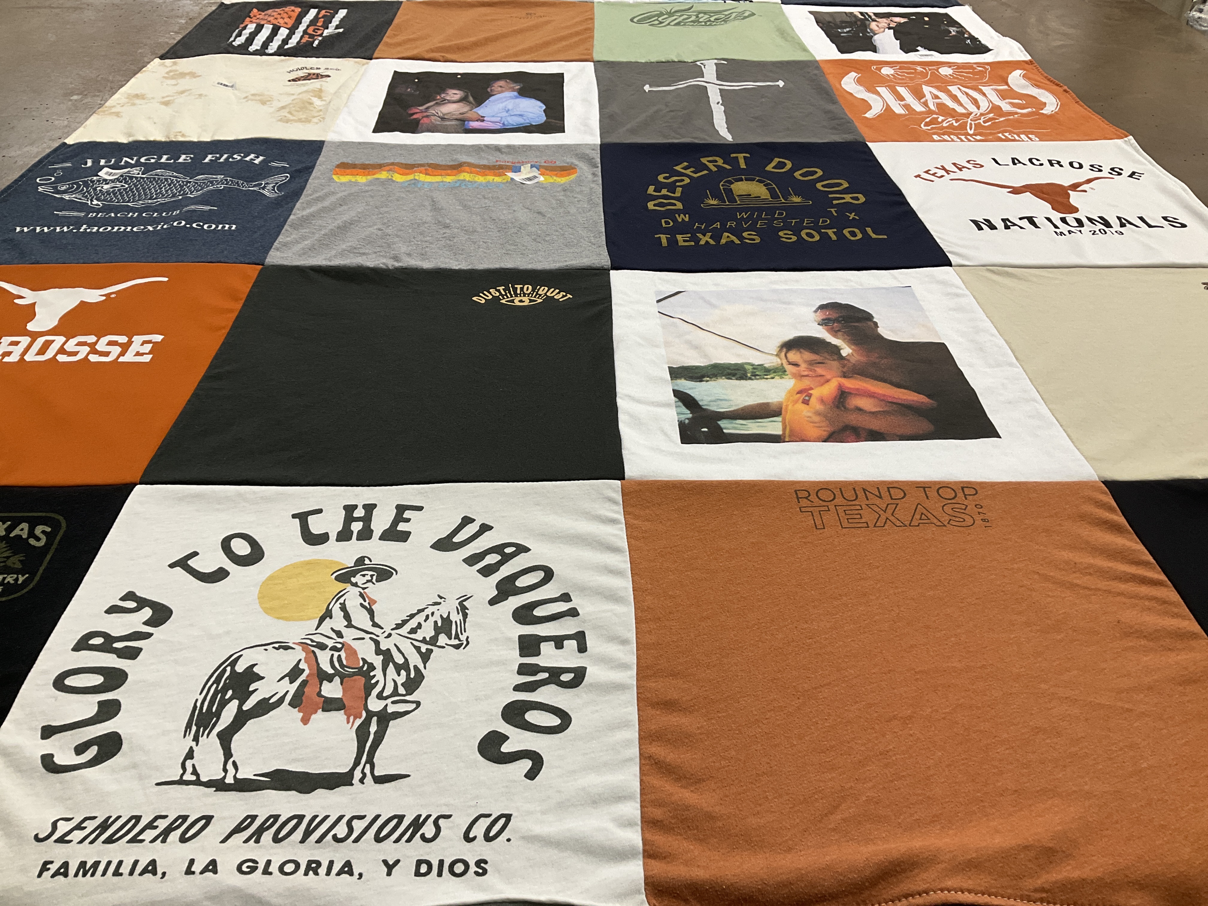 T-shirt quilt featuring texas lacrosse by Deidre from TX
