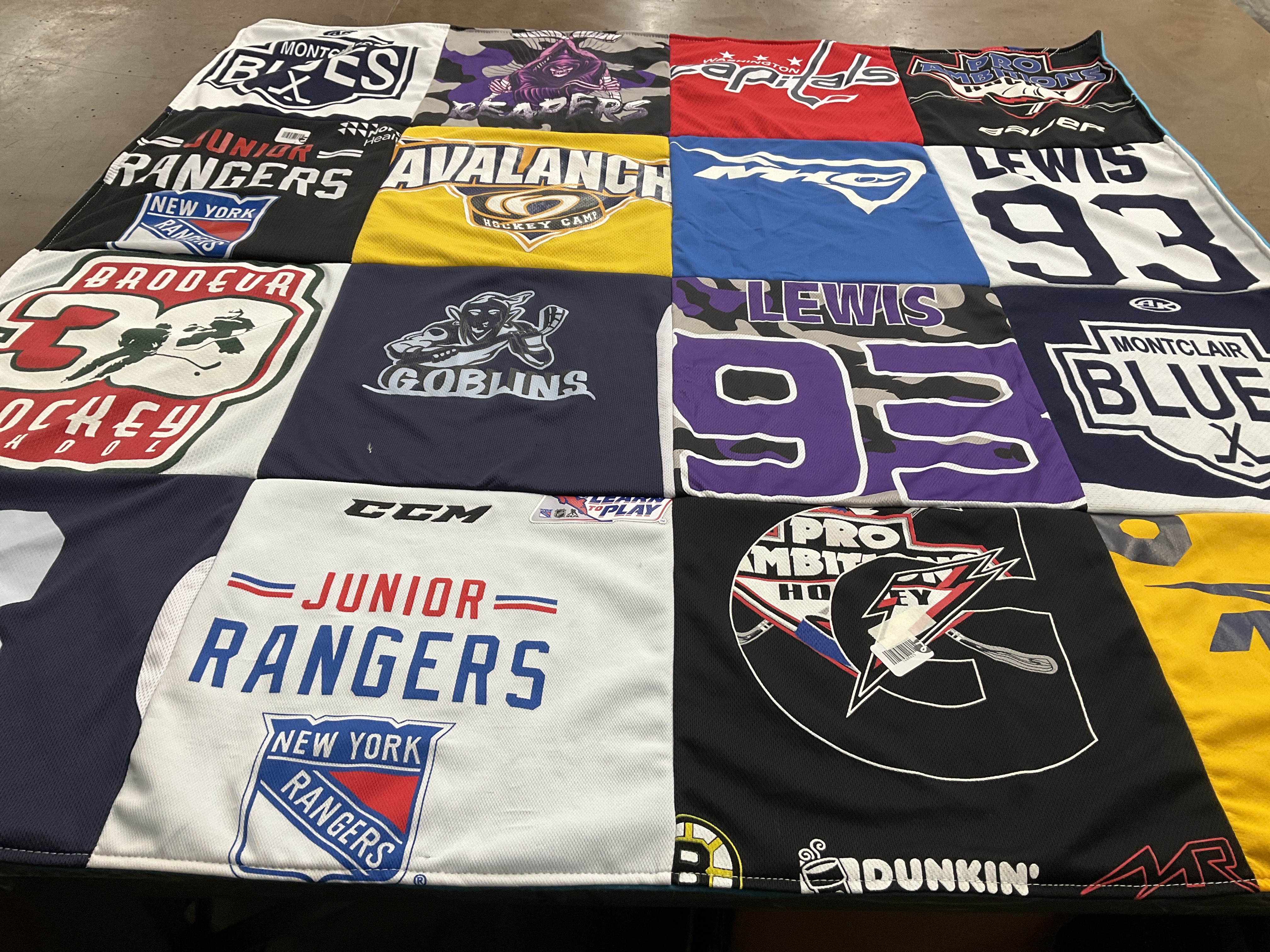 T-shirt quilt featuring new york rangers by Cara from NJ