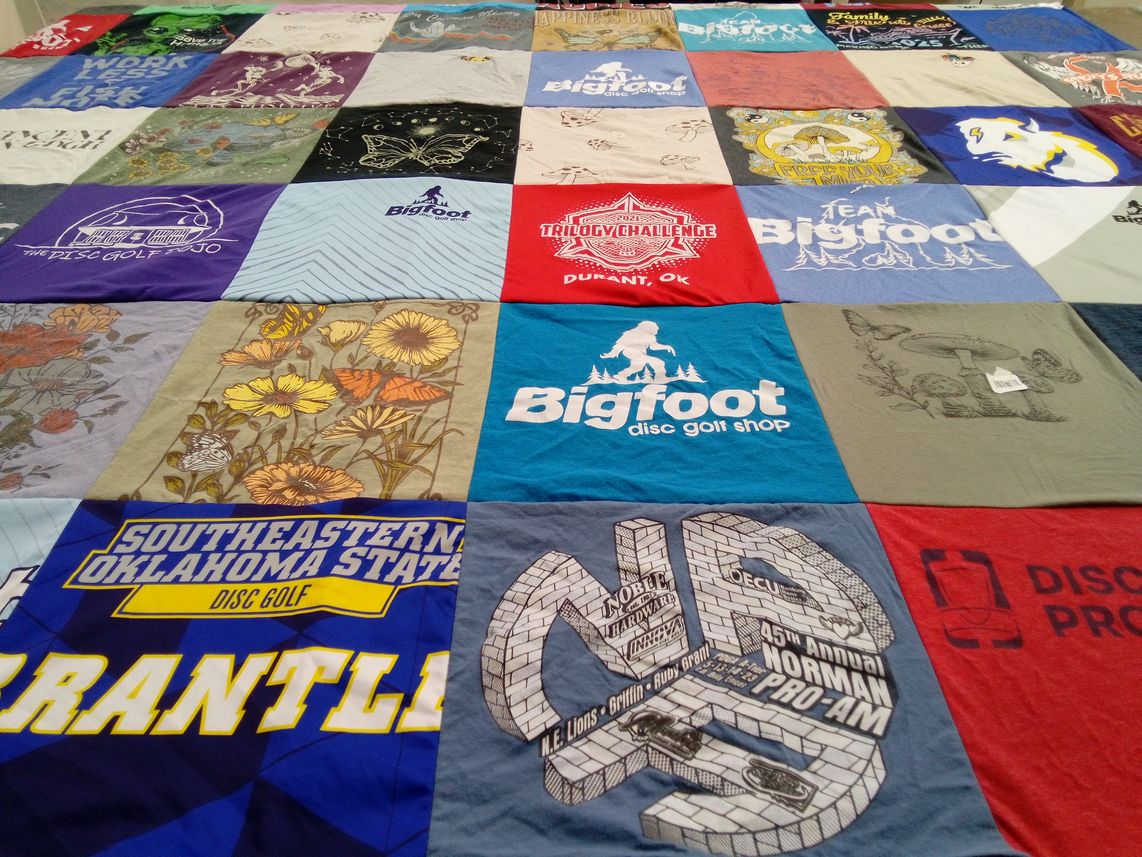 T-shirt quilt from southeastern oklahoma state university by David from OK