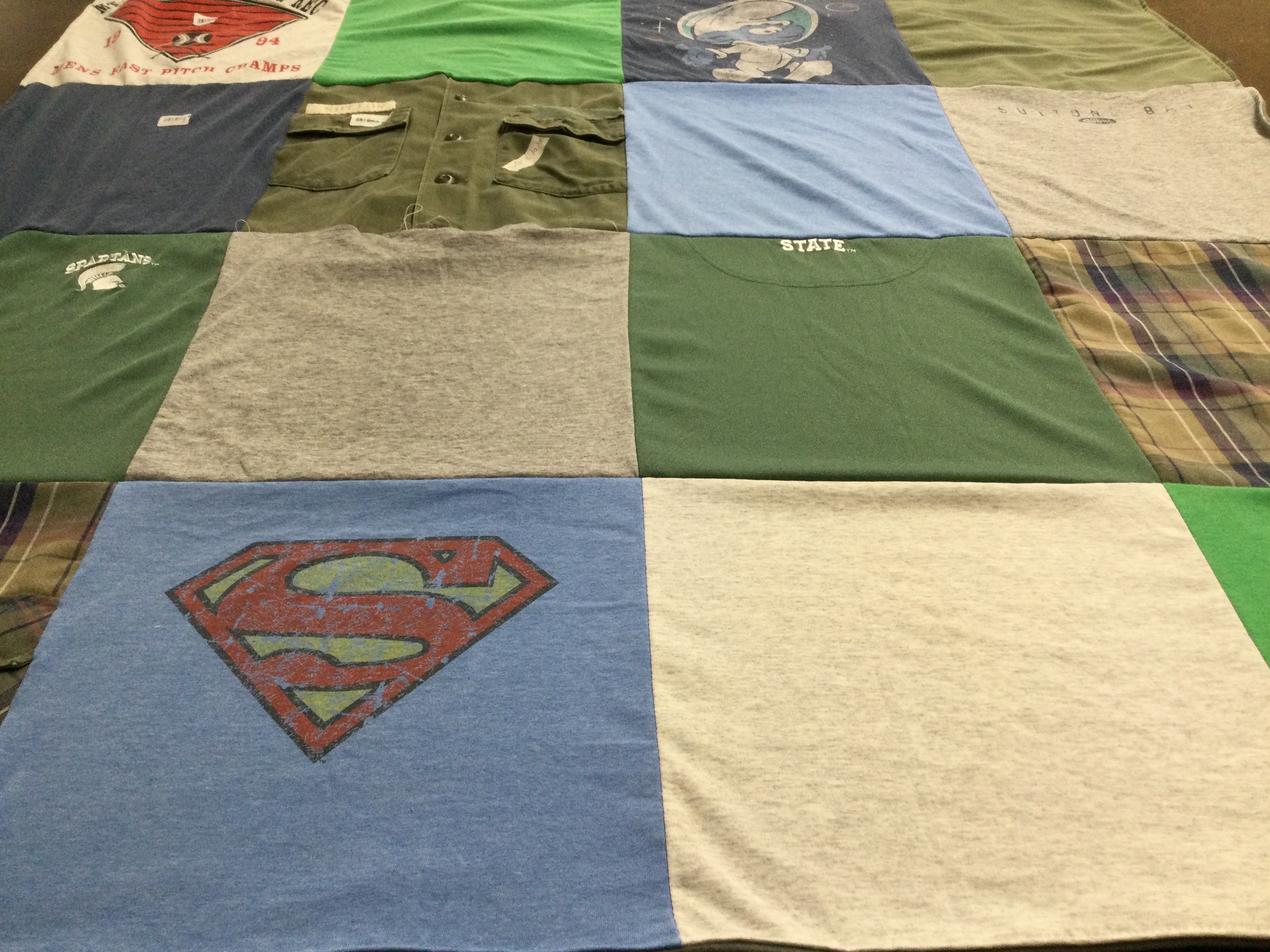 T-shirt quilt featuring michigan state university spartans by GiGi from MI