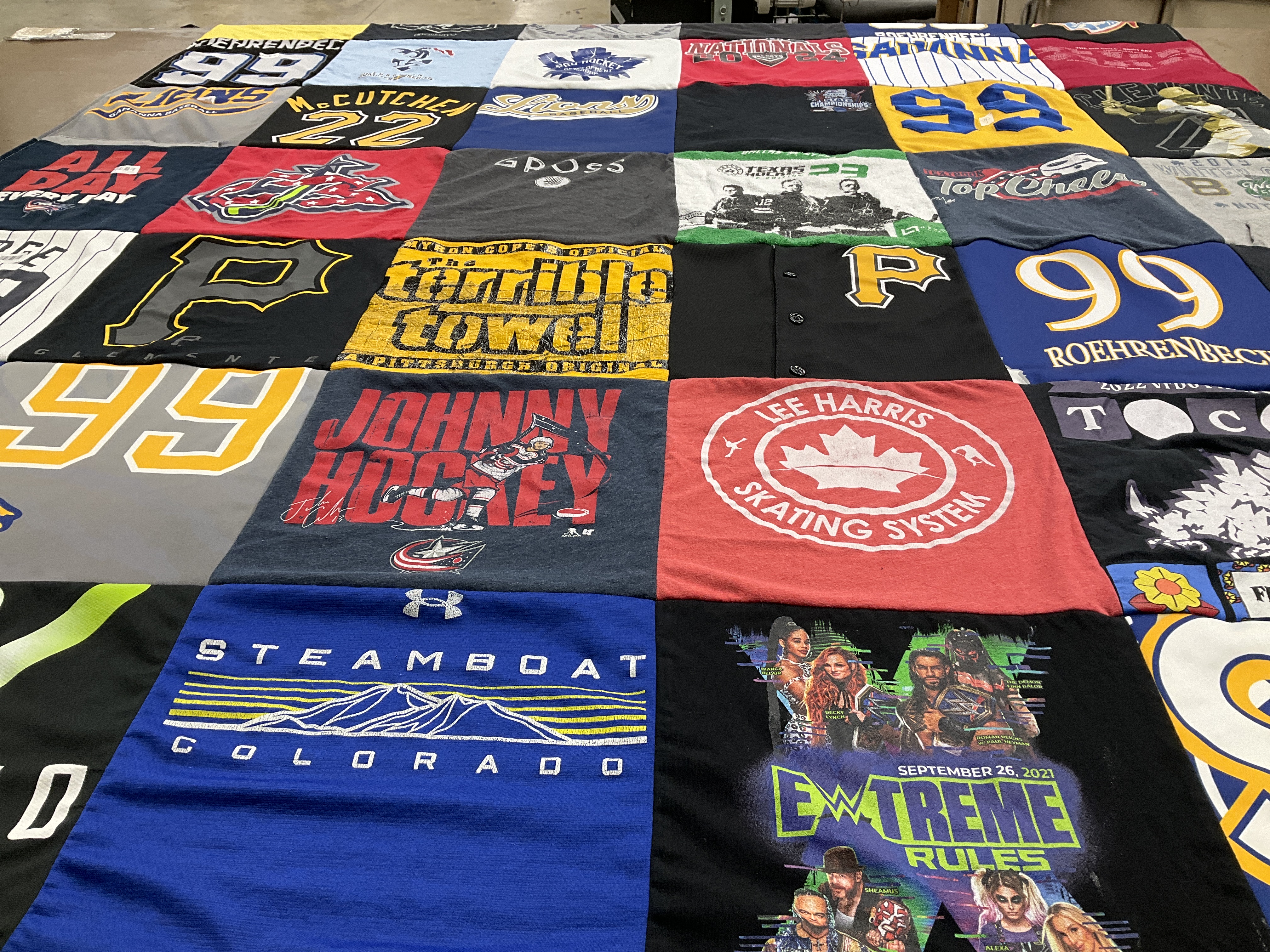 T-shirt quilt featuring pittsburgh pirates by Amanda from OH