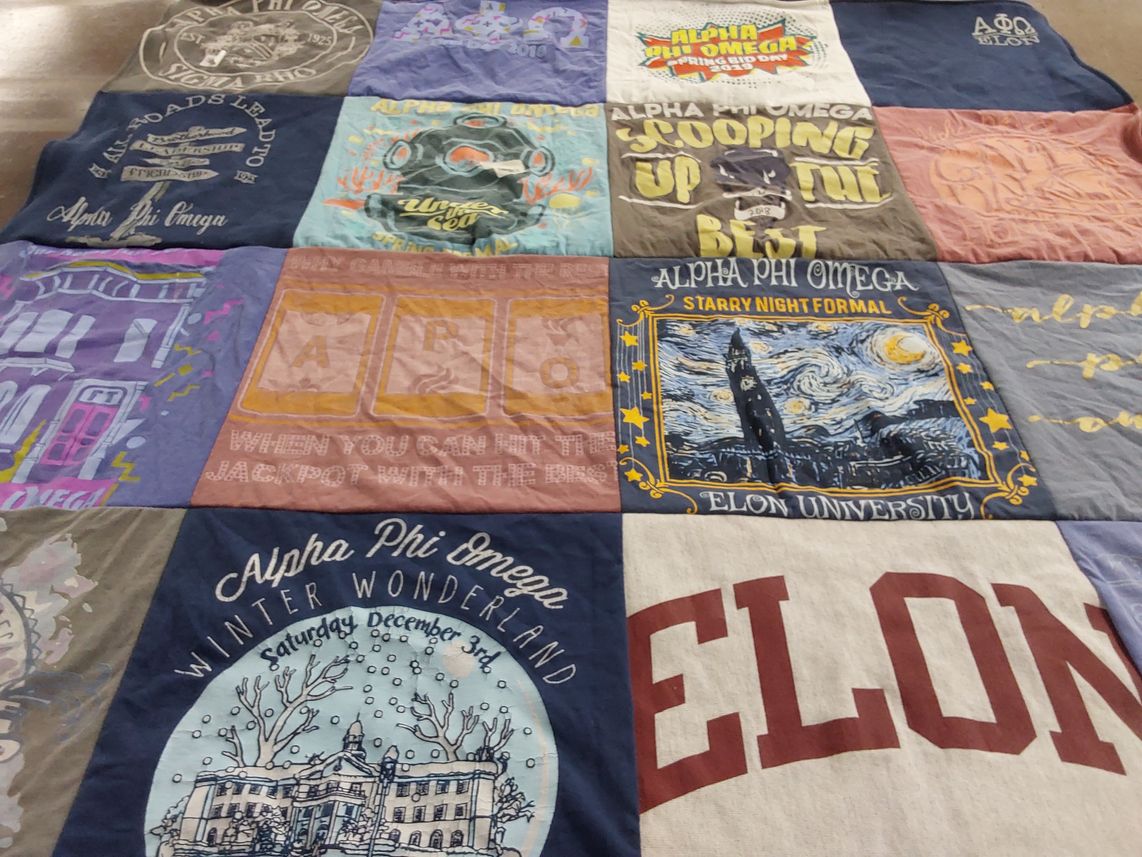 T-shirt quilt from elon university by Breanna from CO