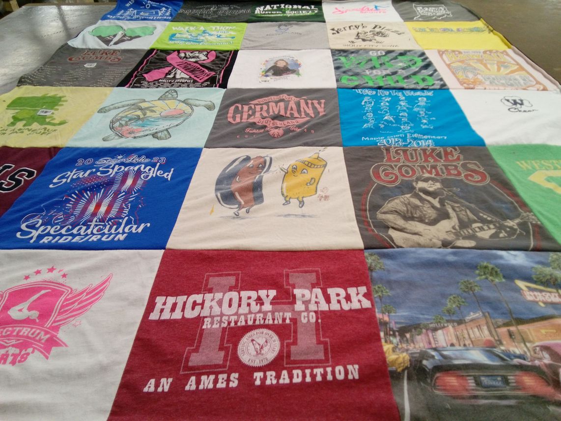 T-shirt quilt featuring hickory park knights by Angie from IN