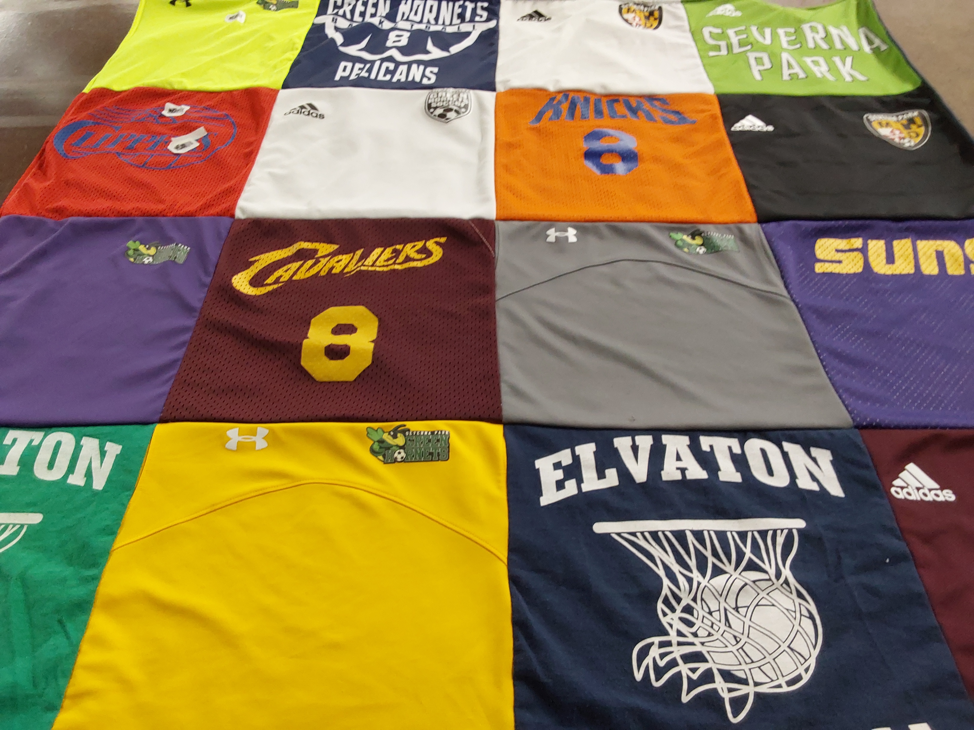 T-shirt quilt featuring cavaliers, knicks by Rian from MD