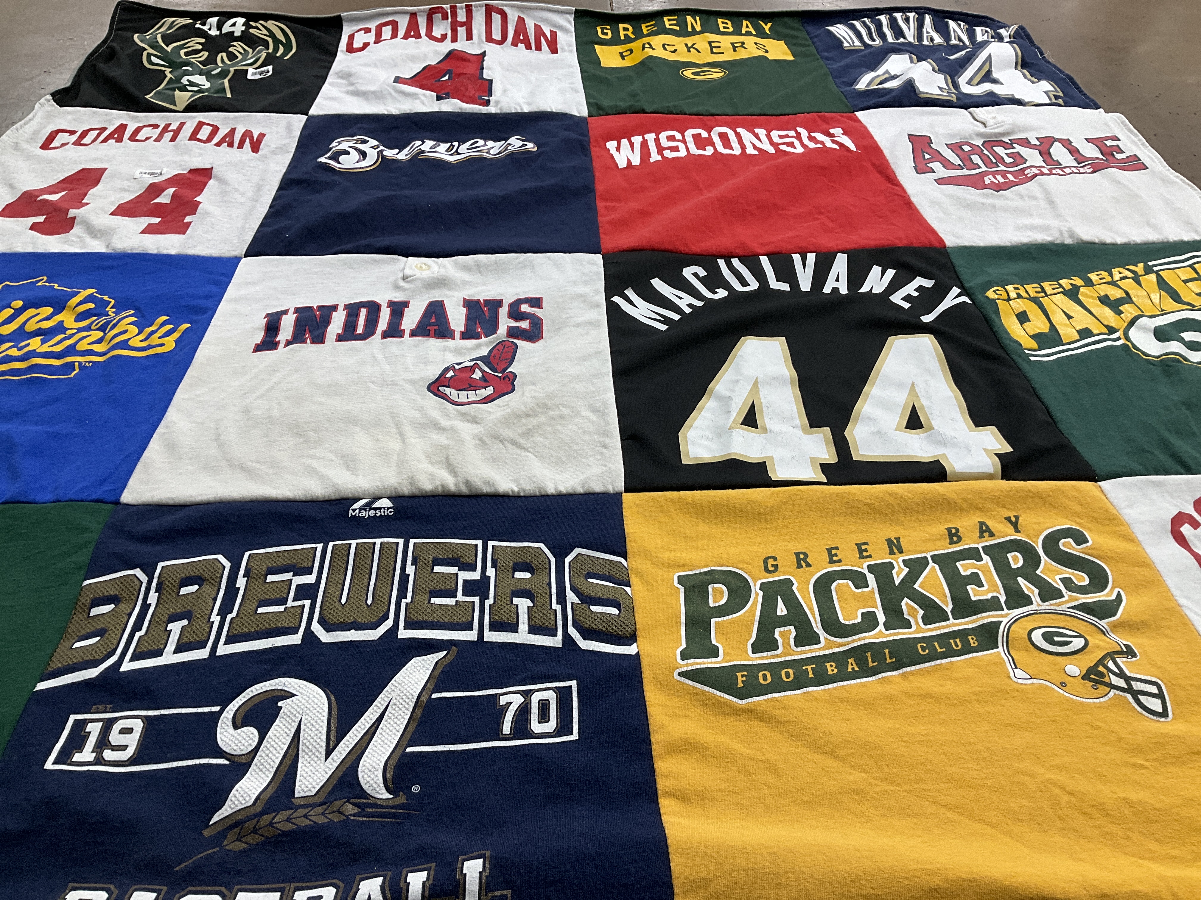 T-shirt quilt featuring green bay packers by Jean from FL