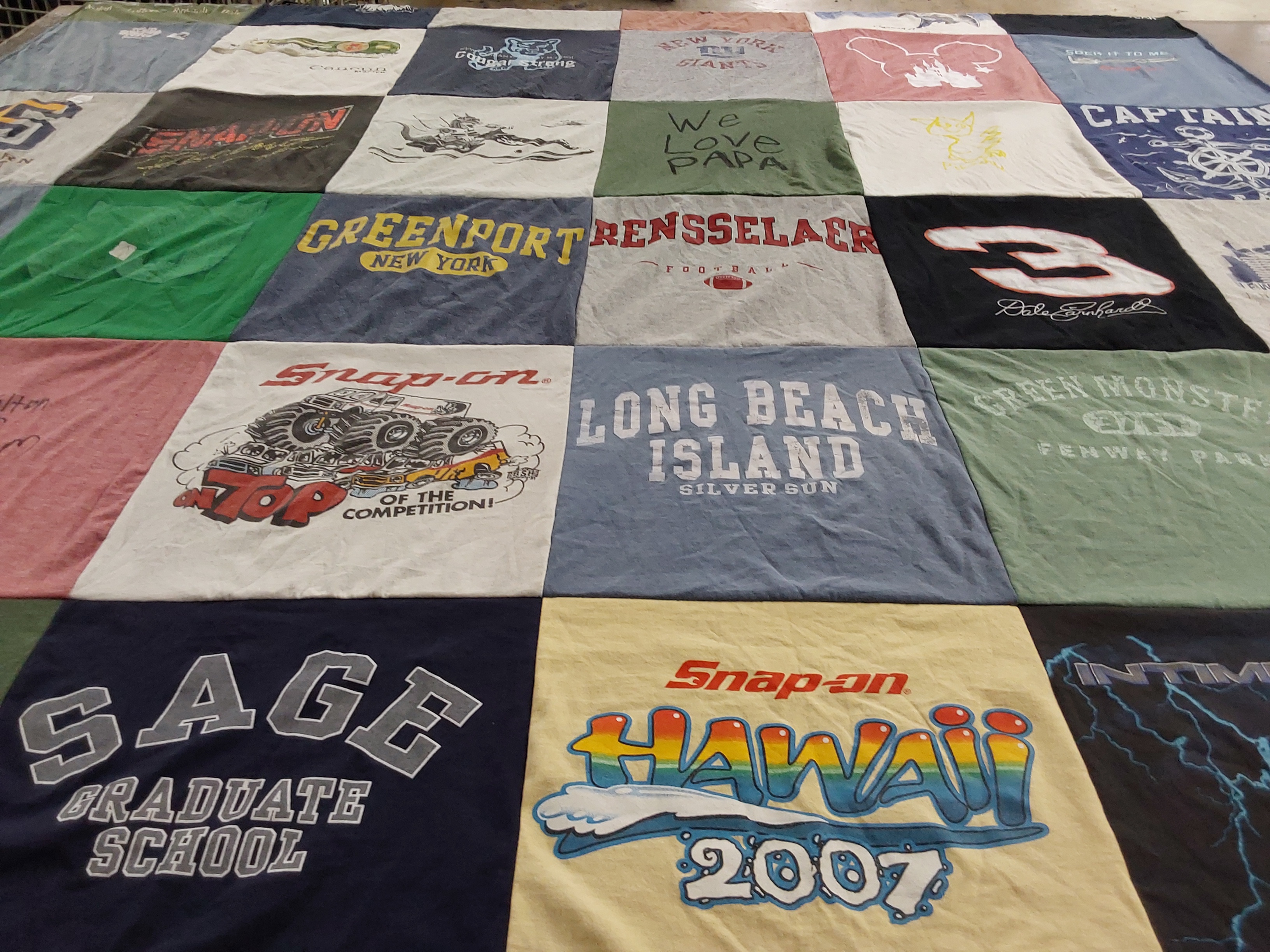 T-shirt quilt featuring rensselaer football, new york giants by Leatrice from CT