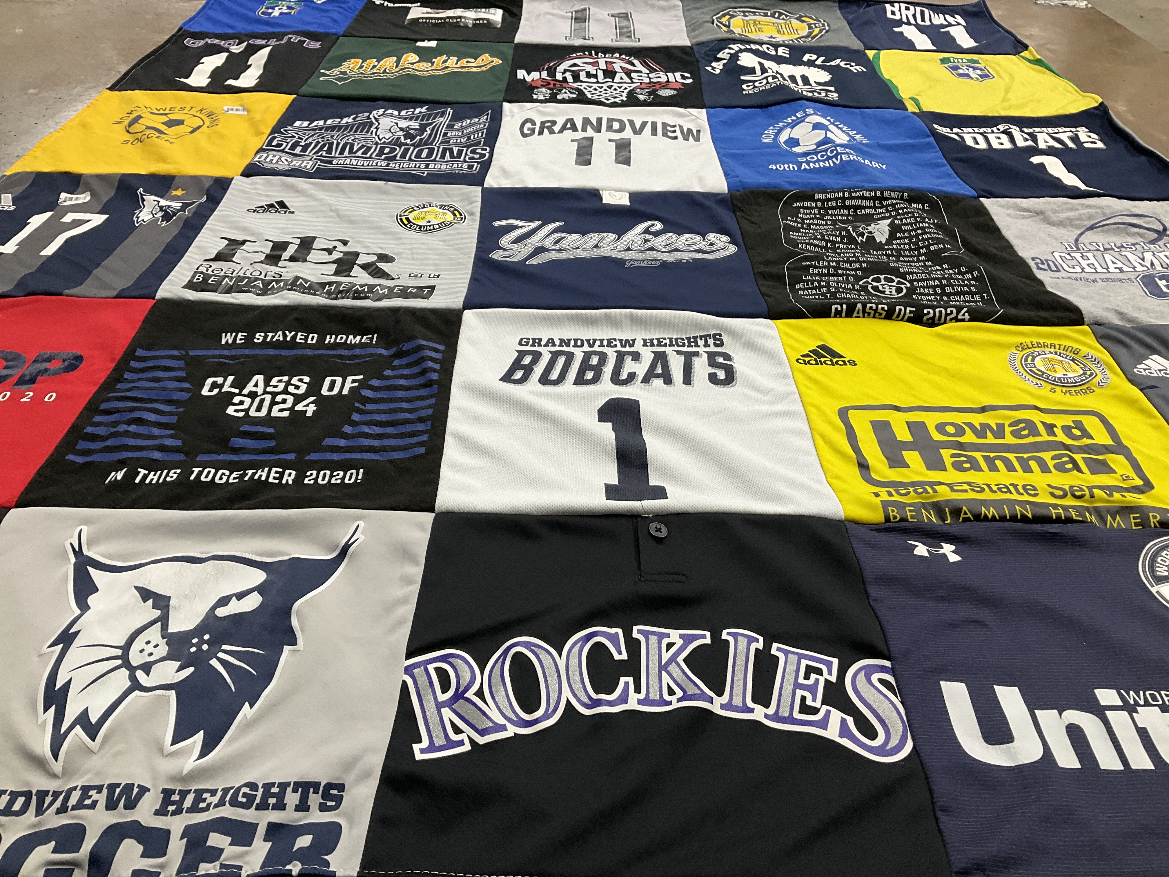 T-shirt quilt featuring grandview heights bobcats, rockies by Dawn from OH