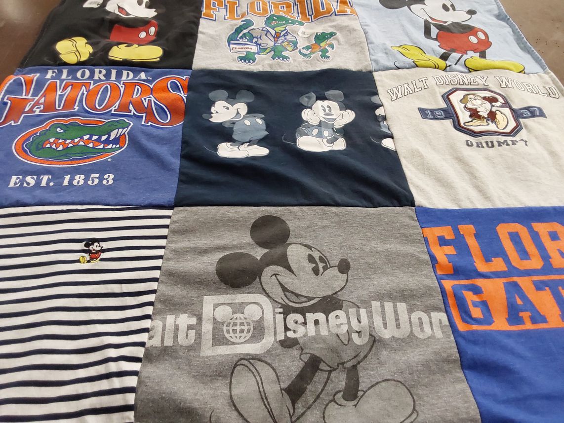 T-shirt quilt featuring florida gators by Barbara from FL