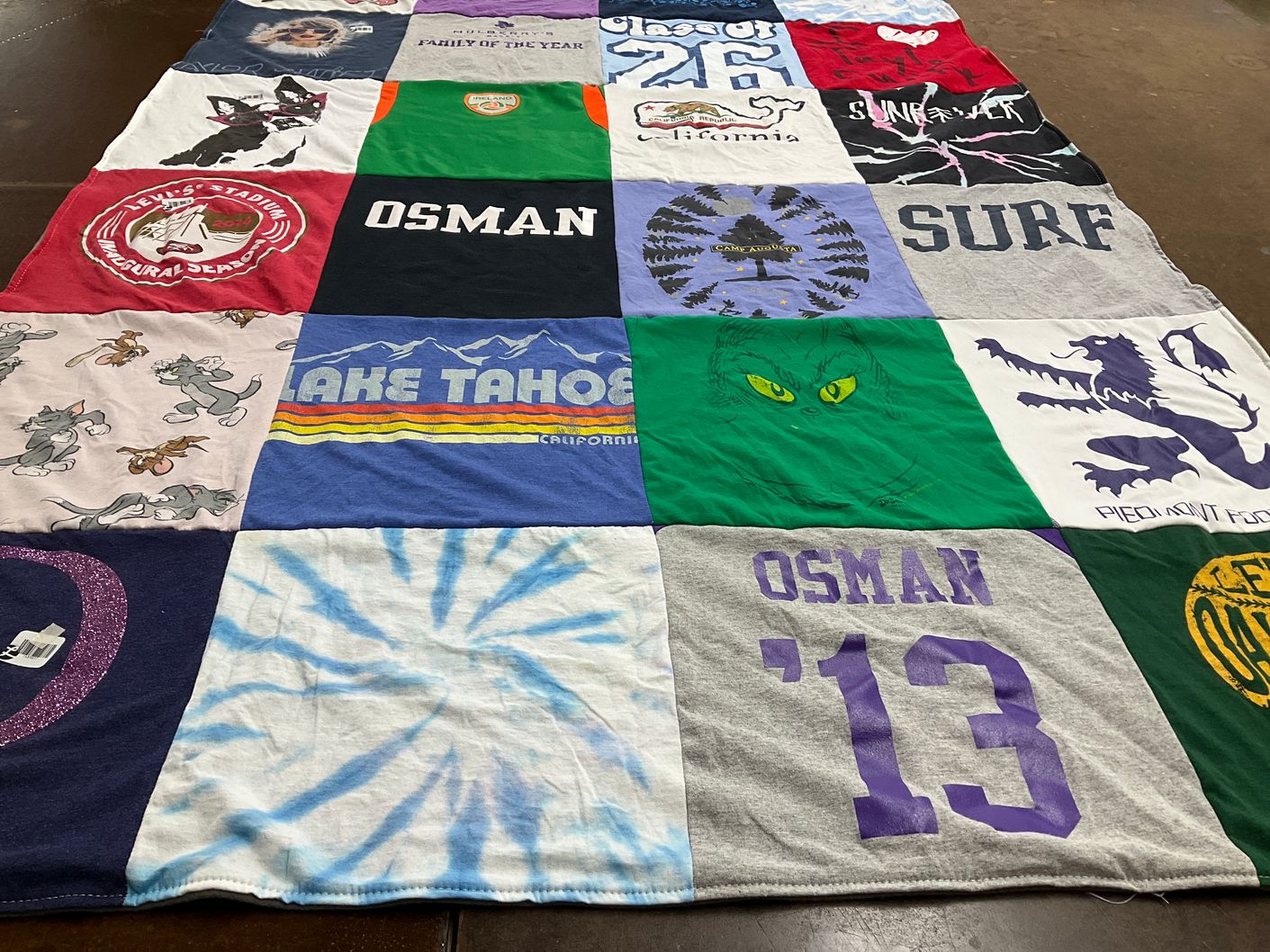 T-shirt quilt from piedmont high school by Jenny from CA