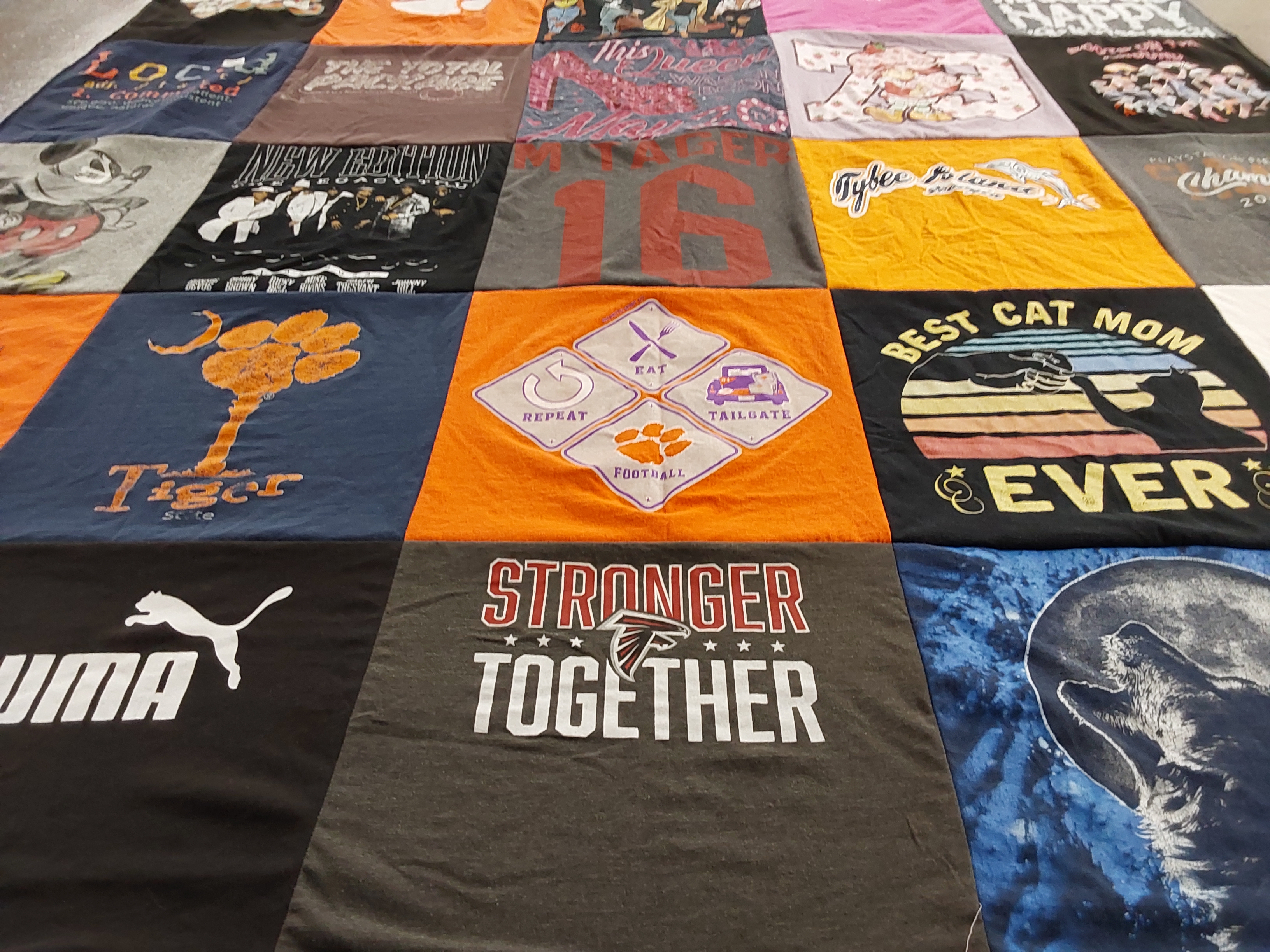 T-shirt quilt from clemson university by Renee from SC
