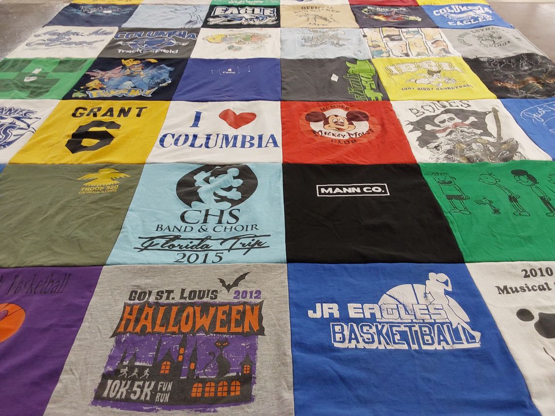 T-shirt quilt featuring jr eagles basketball by Michele from IL