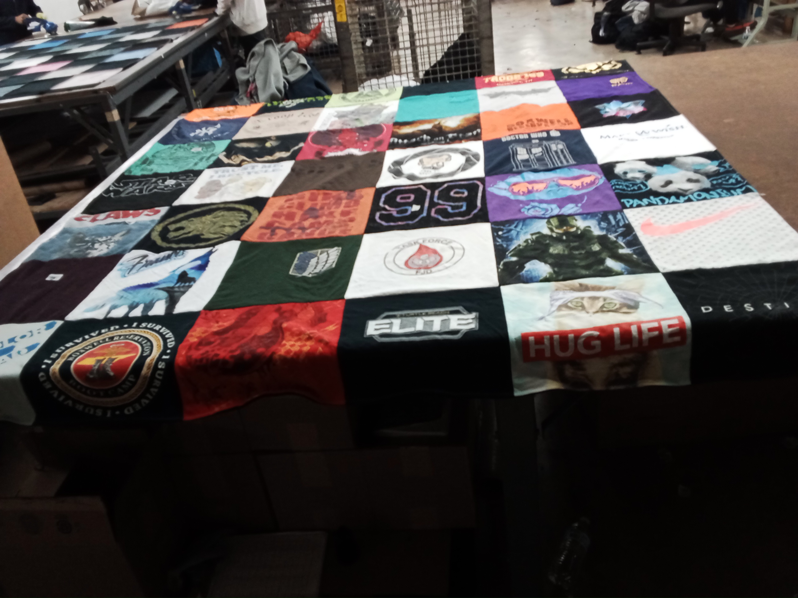 T-shirt quilt with video games, cats themes by Michael from FL