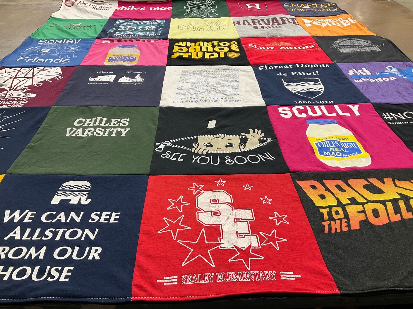 T-shirt quilt featuring chiles high school varsity by Alli from IL