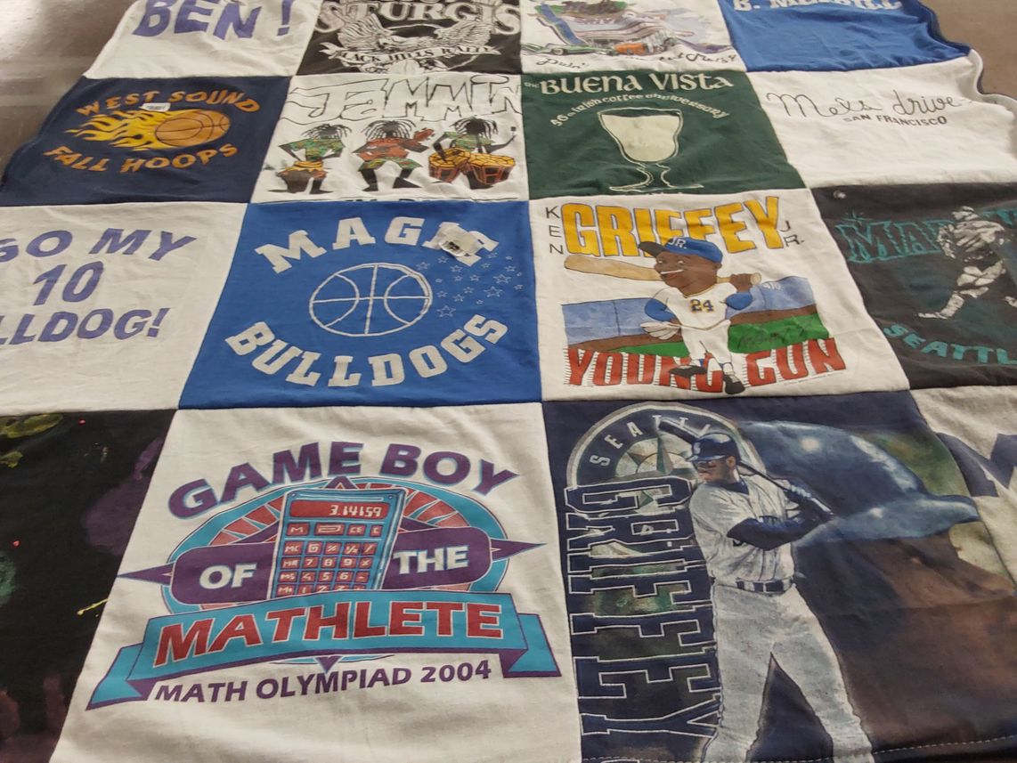 T-shirt quilt featuring seattle mariners by Pamela from WA