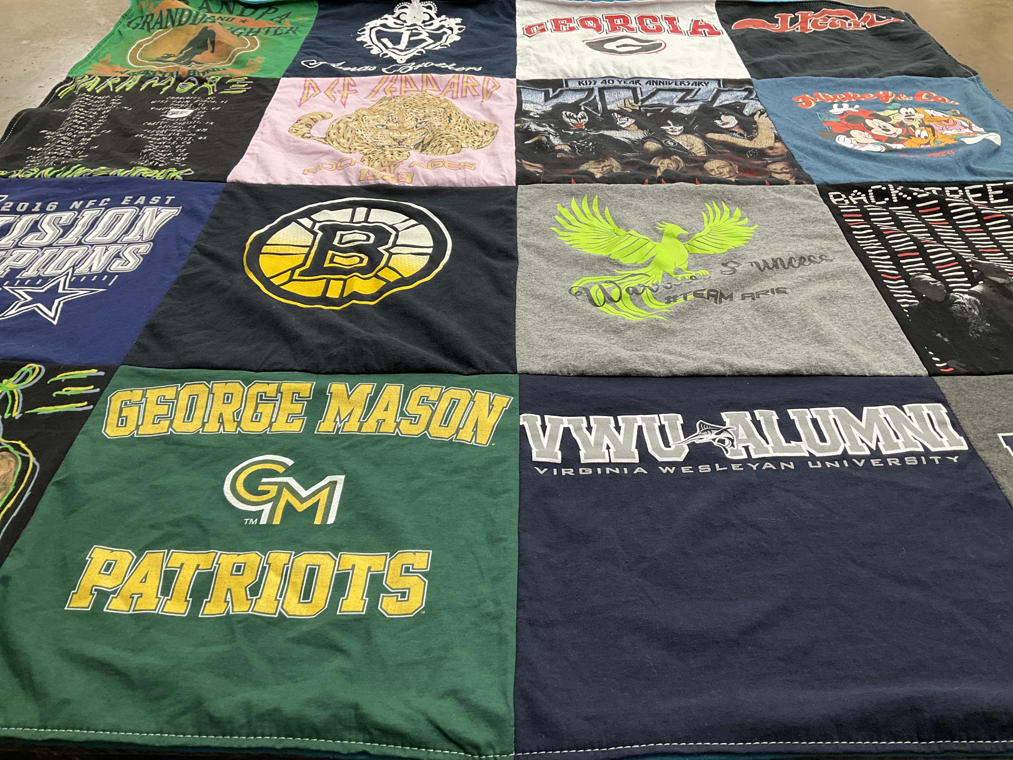 T-shirt quilt featuring george mason patriots by jennie from VA