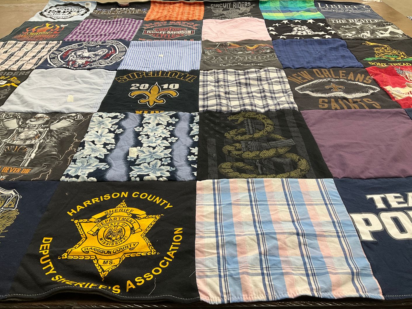 T-shirt quilt featuring new orleans saints by Kenneth from LA