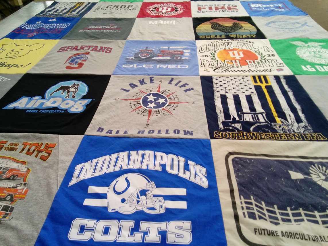 T-shirt quilt featuring indianapolis colts by Charity from IN