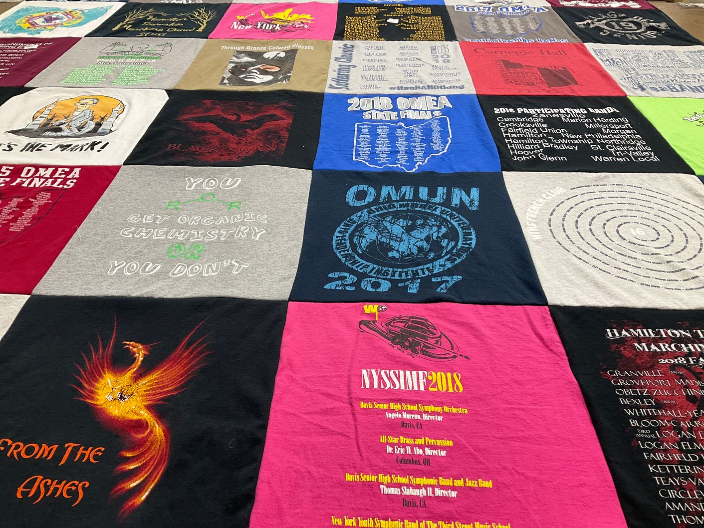 T-shirt quilt from hamilton township high school by regina from OH
