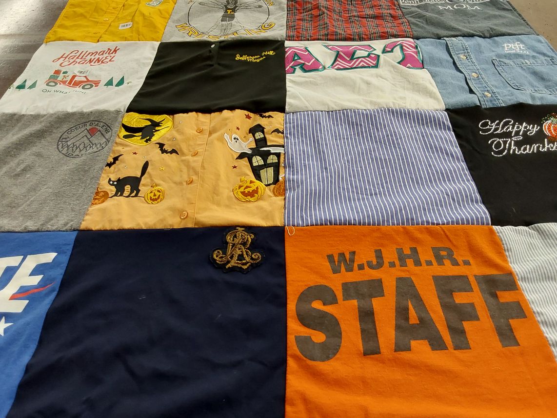 T-shirt quilt from w.j.h.r. school by Michael from PA