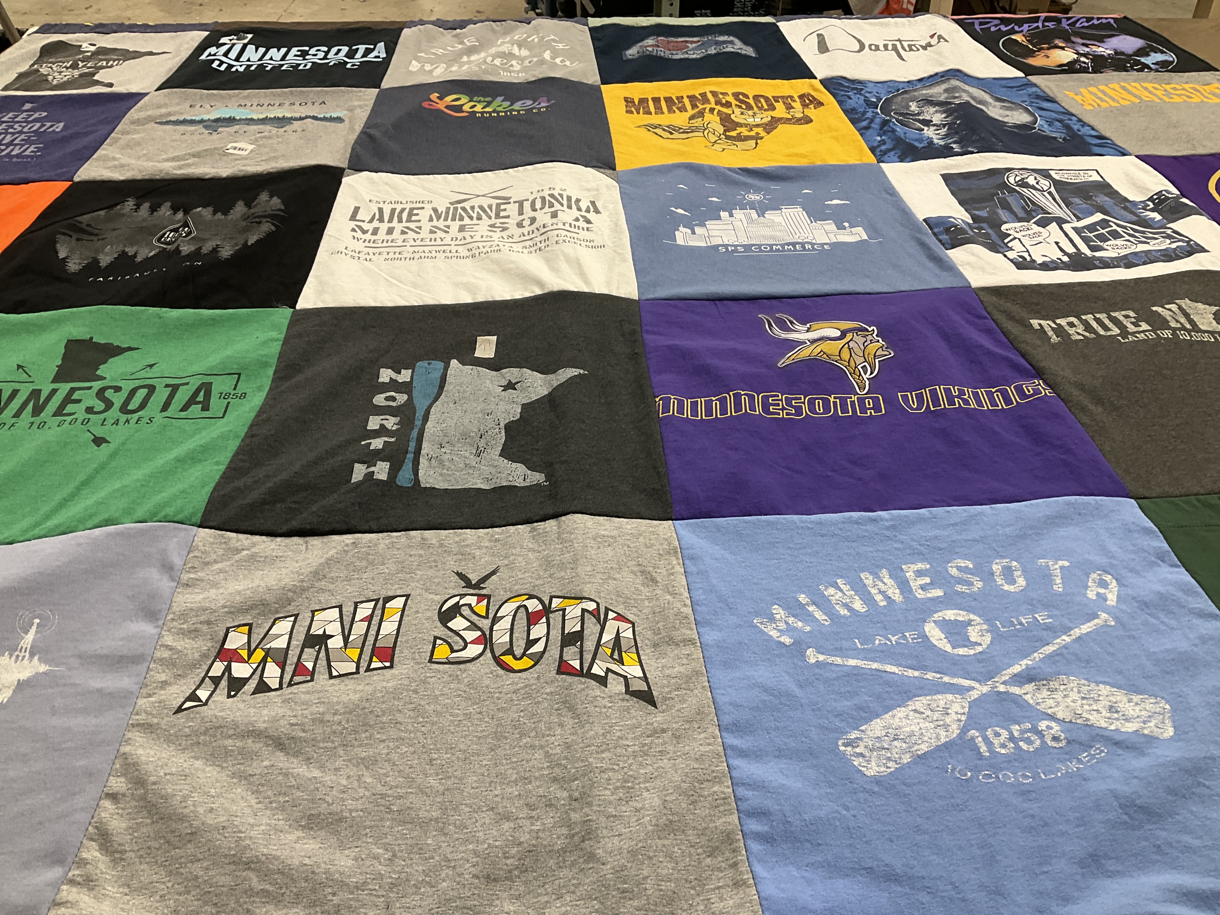 T-shirt quilt featuring minnesota vikings by Todd from TX