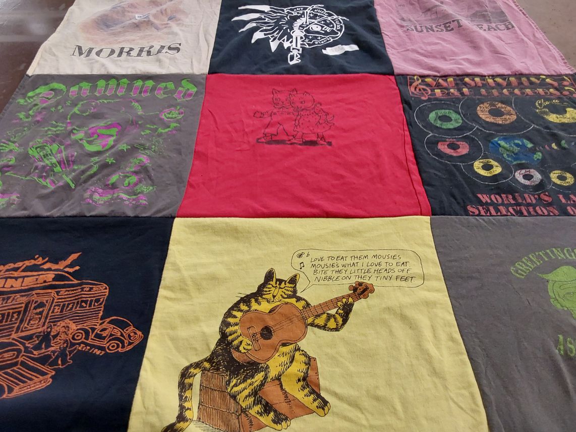 T-shirt quilt with music, diners themes by Nicole from PA