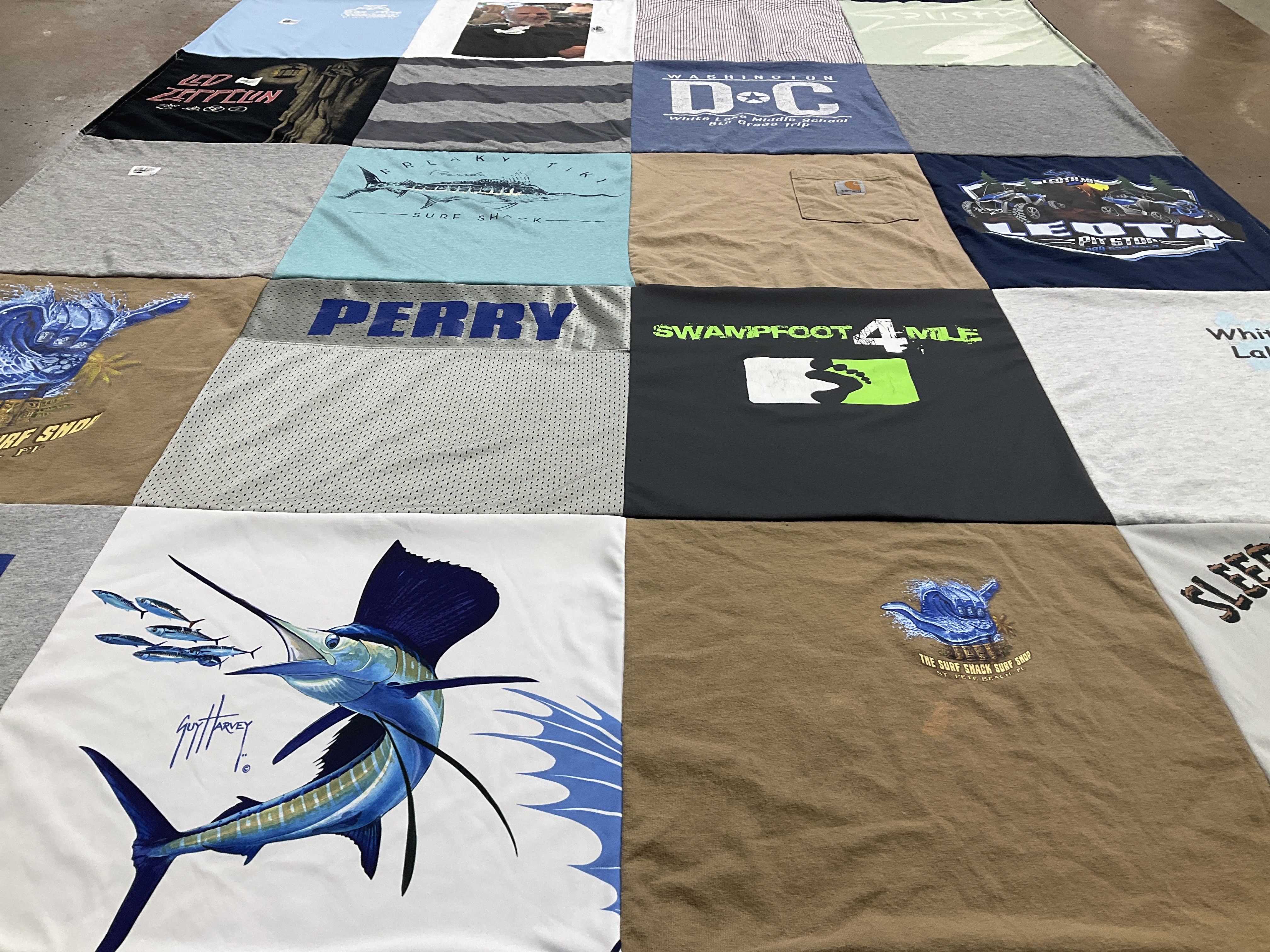 T-shirt quilt featuring eagle's team by Anne Marie from MI