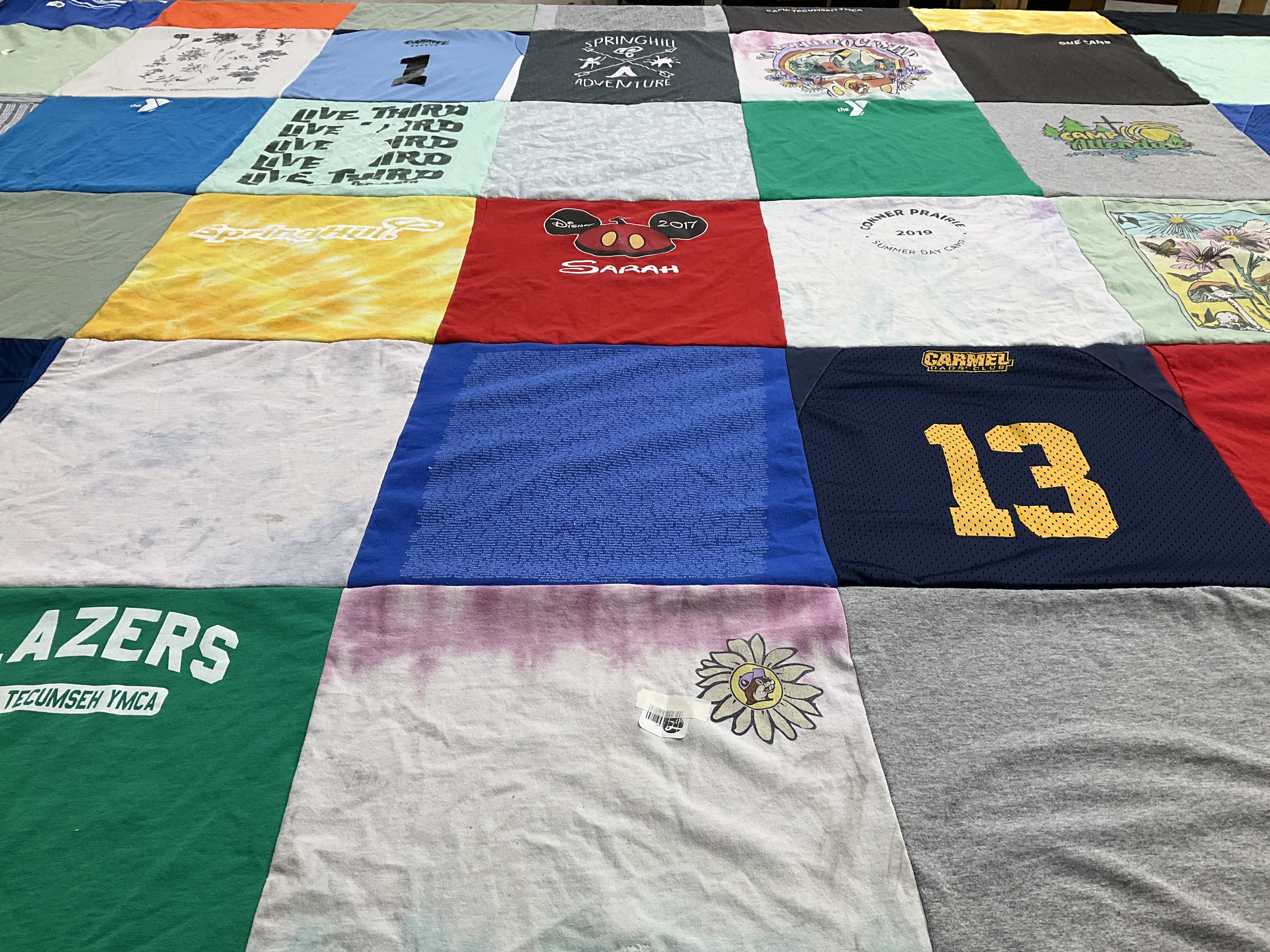 T-shirt quilt featuring carmel basketball by Jennifer from IN