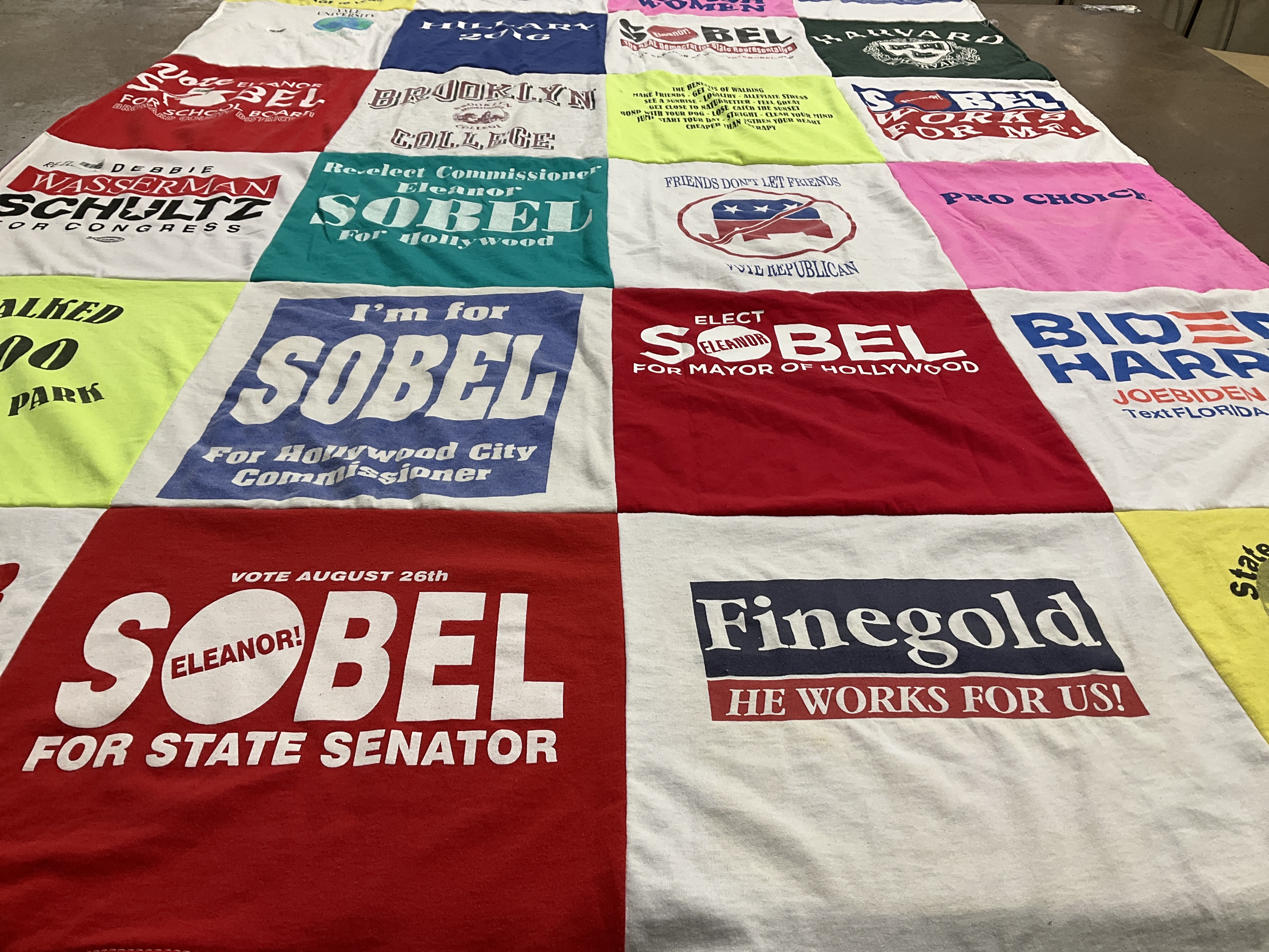 T-shirt quilt from brooklyn college by Rachel from FL