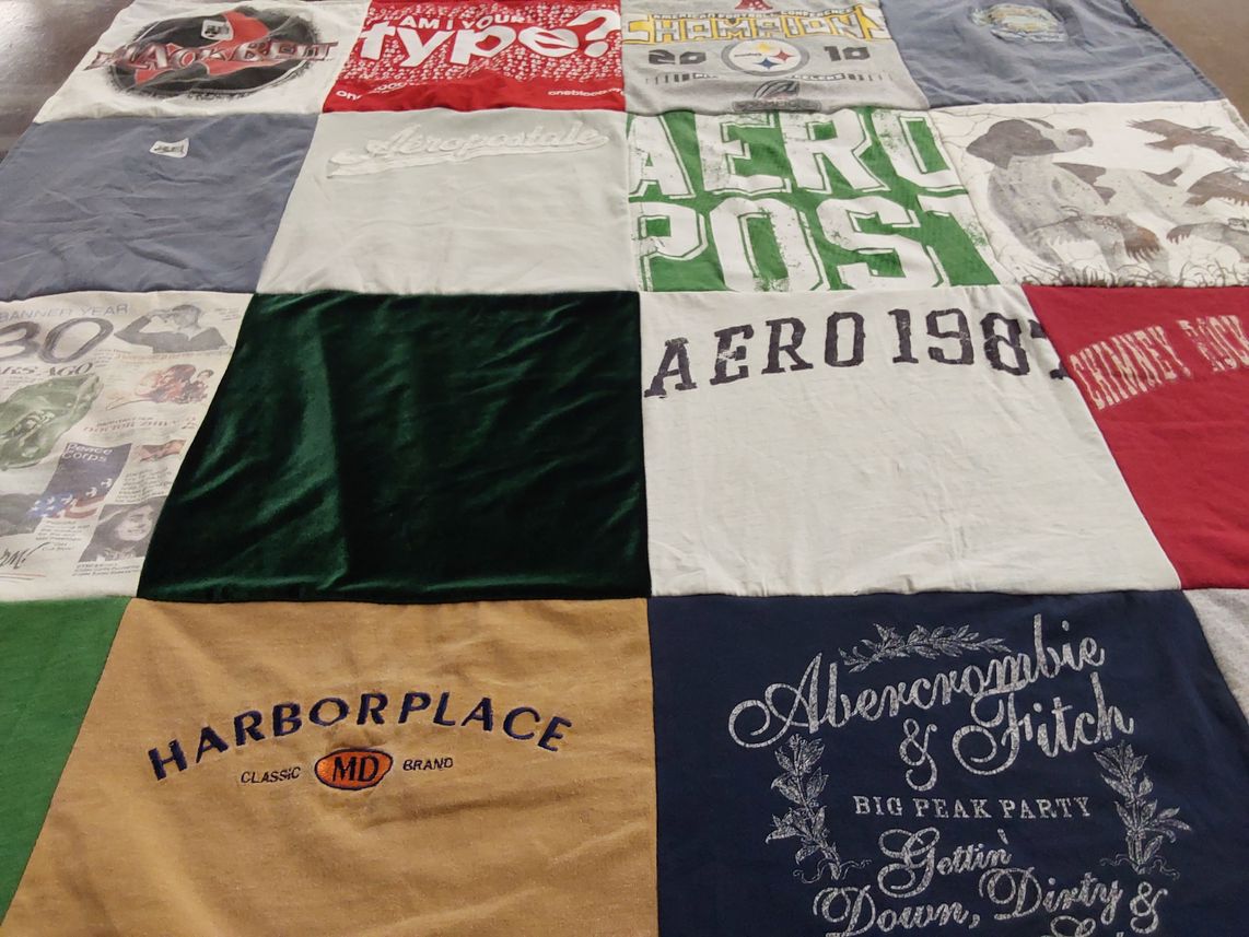 T-shirt quilt with fashion, clothing themes by Britney from PA