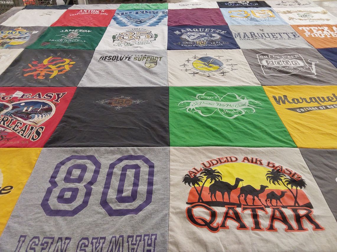 T-shirt quilt from marquette university by Jay from NC