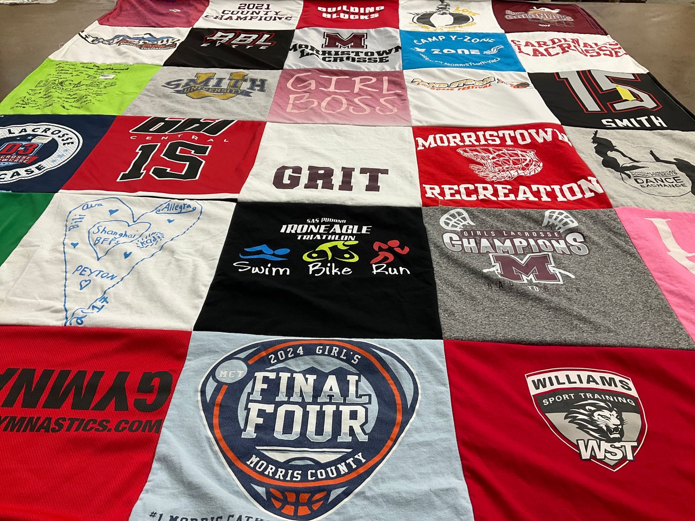 T-shirt quilt featuring morristown lacrosse by Melanie from NJ