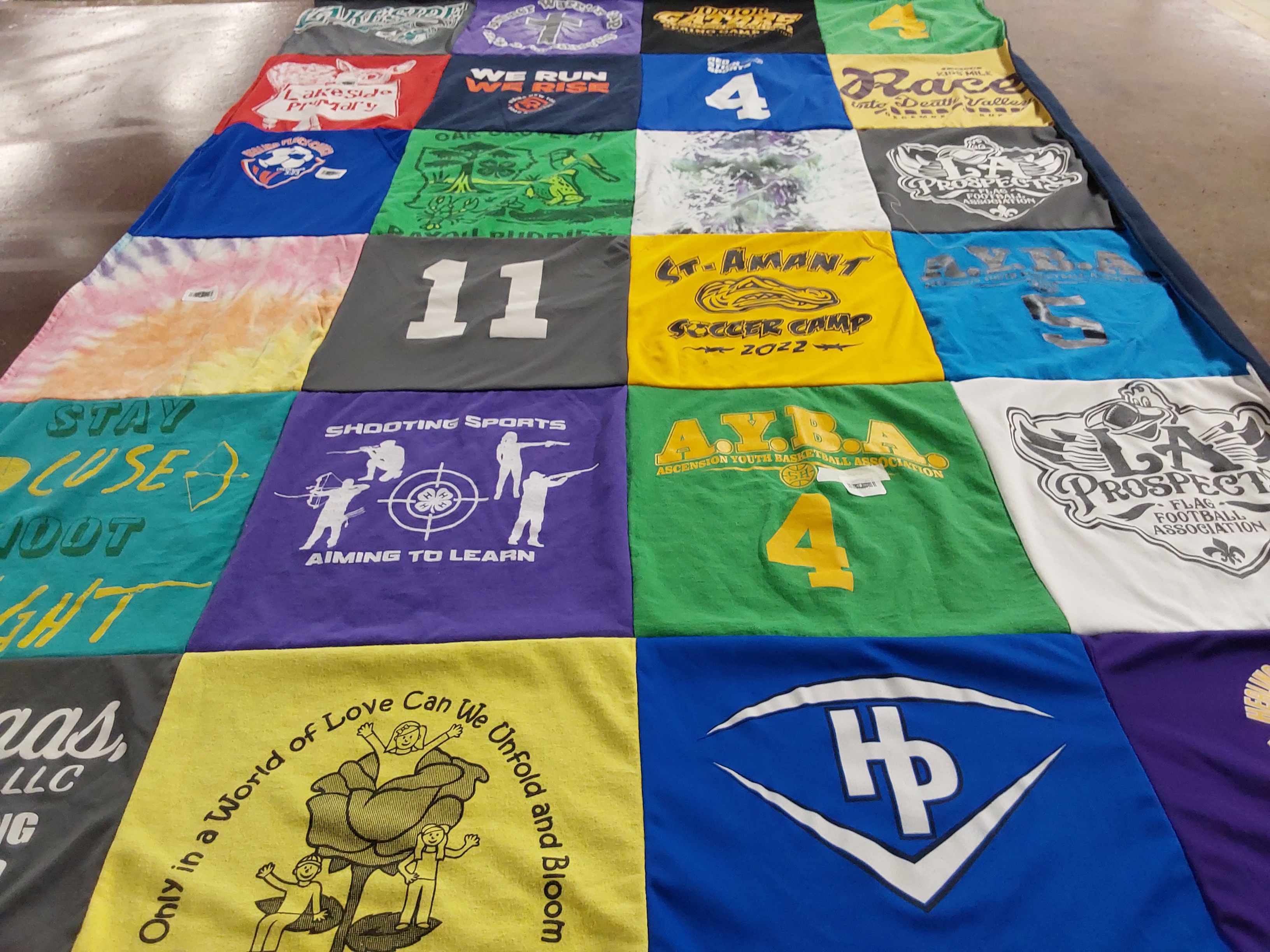 T-shirt quilt featuring ascension youth basketball association by Sophie from LA