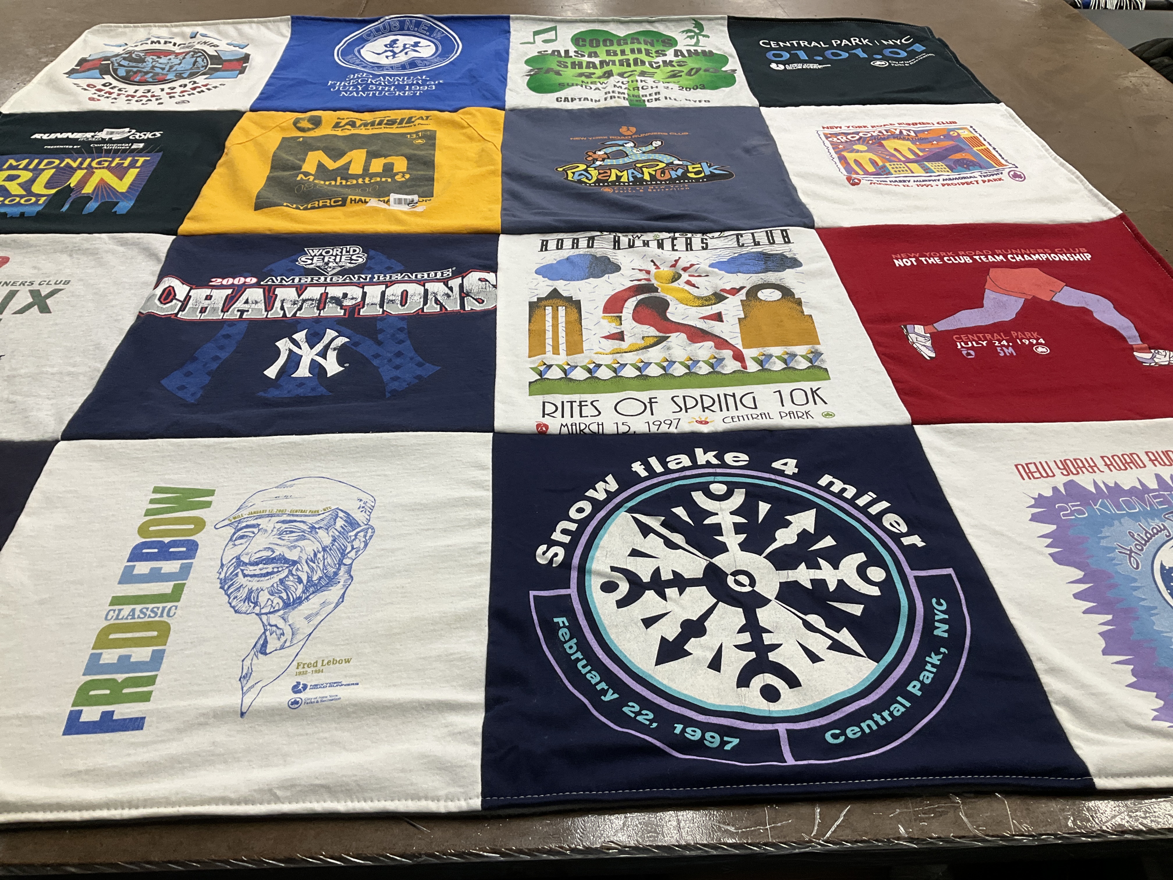 T-shirt quilt featuring yankees by Sandriel from NY