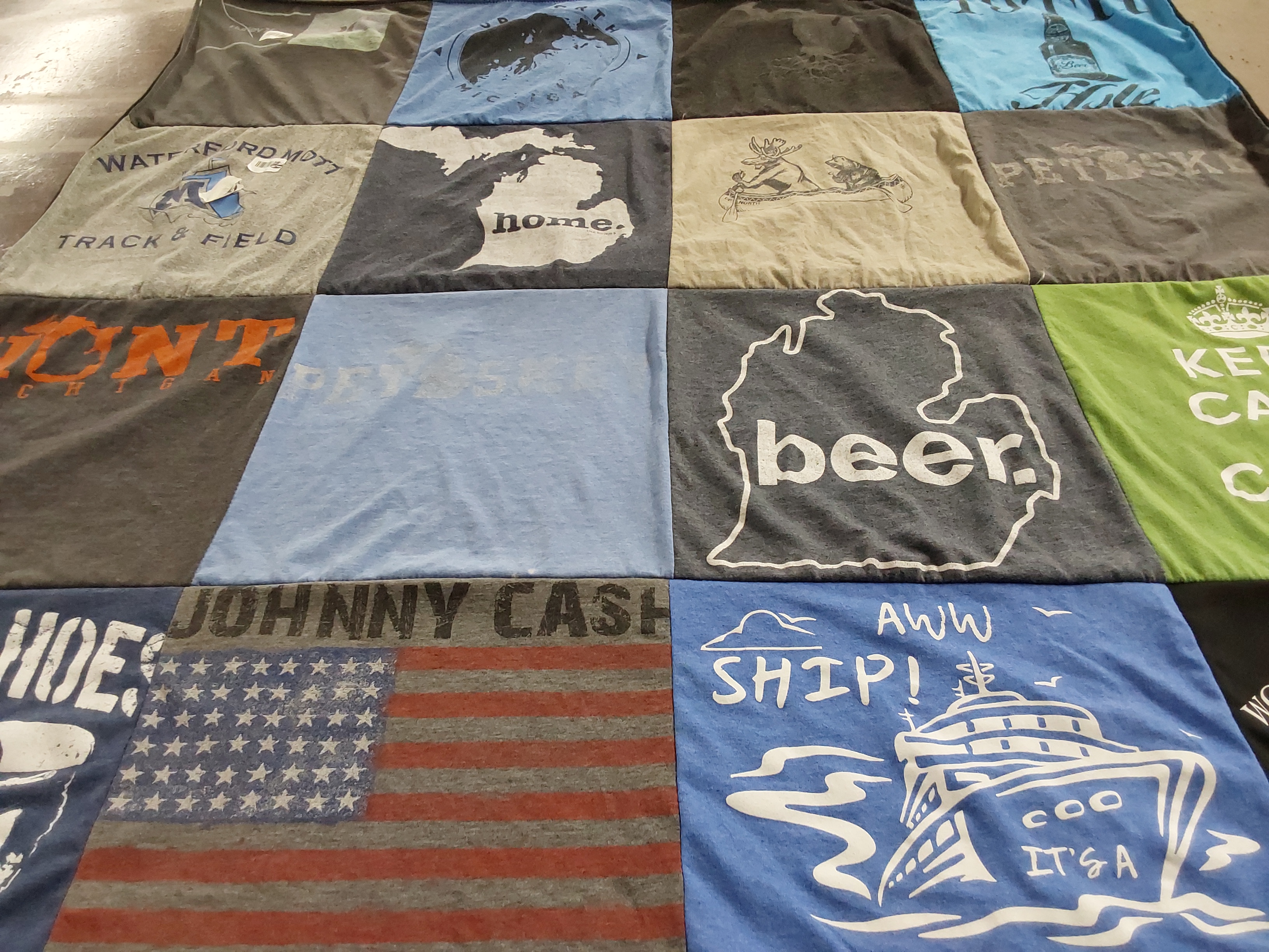 T-shirt quilt from waterford mott high school by Tracy from MI