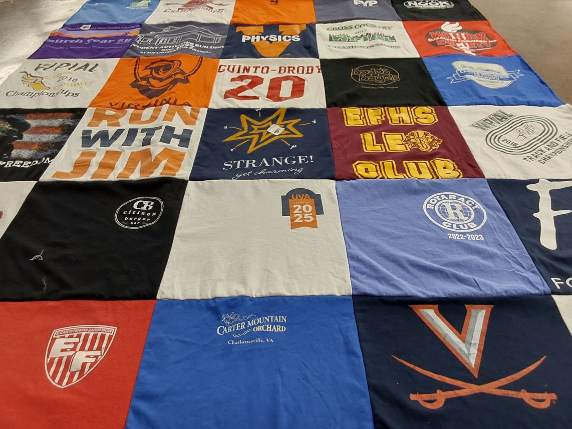 T-shirt quilt featuring efhs le club by Carina from PA