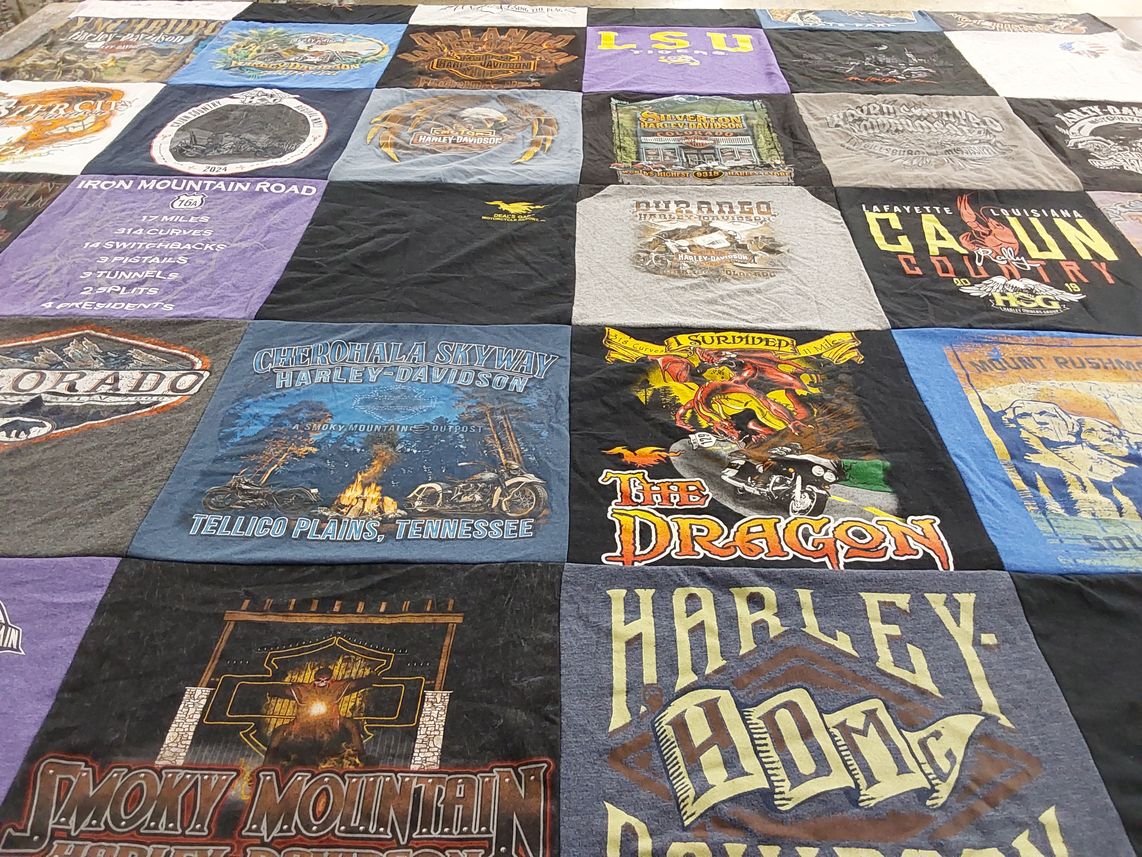 T-shirt quilt from louisiana state university by Frances from LA
