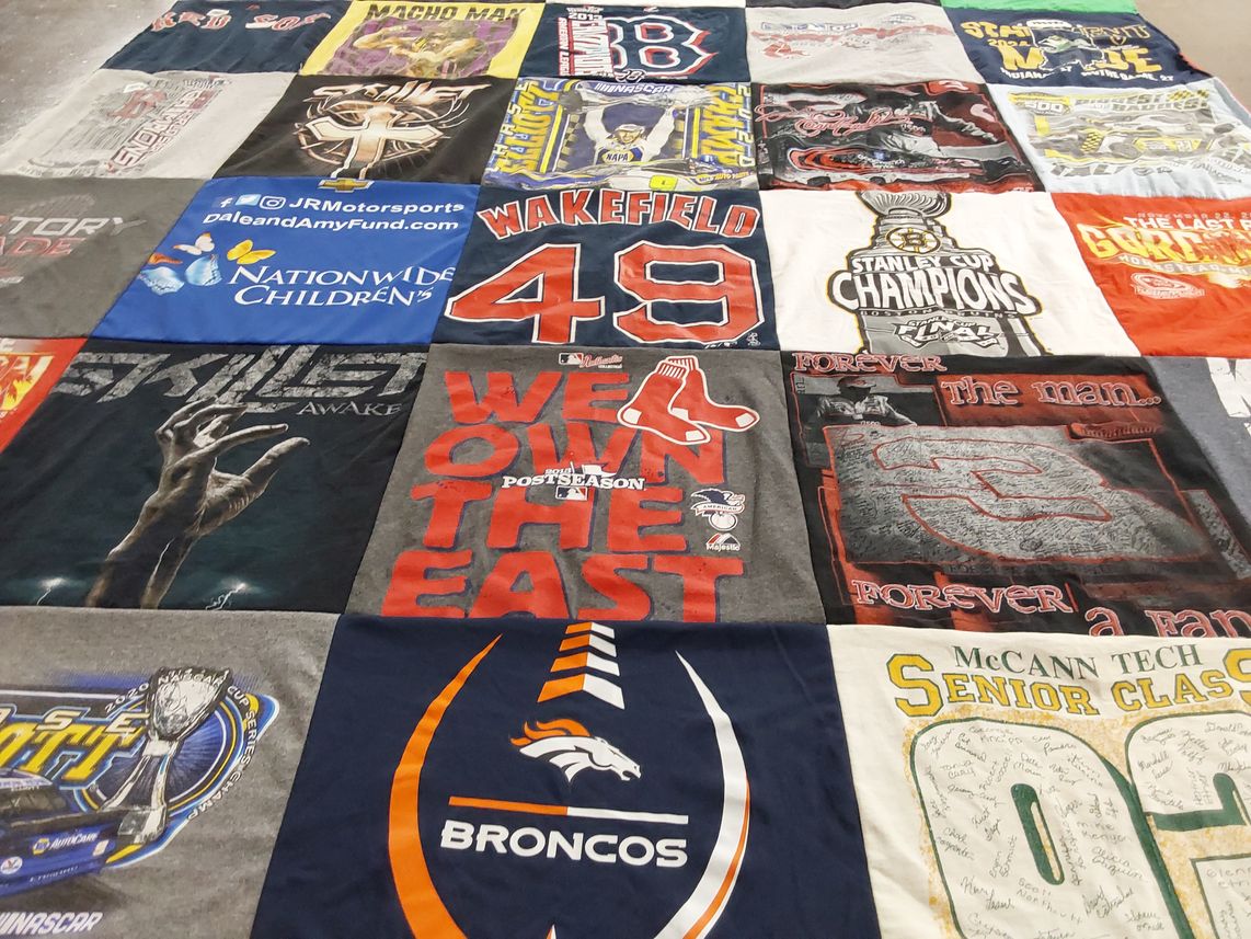 T-shirt quilt featuring denver broncos by Jeremy from FL