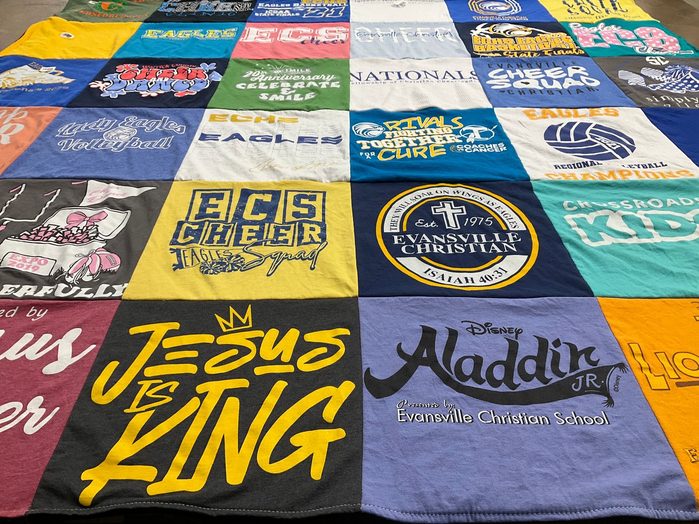 T-shirt quilt featuring eagles by Alicia from IN