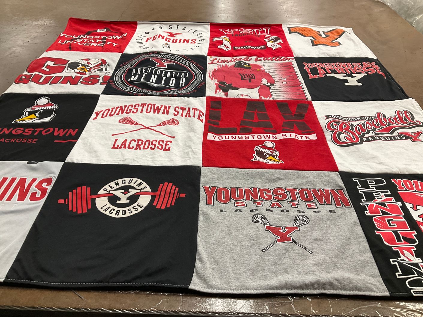 T-shirt quilt featuring youngstown state university lacrosse, youngstown state university baseball by Mia from MO